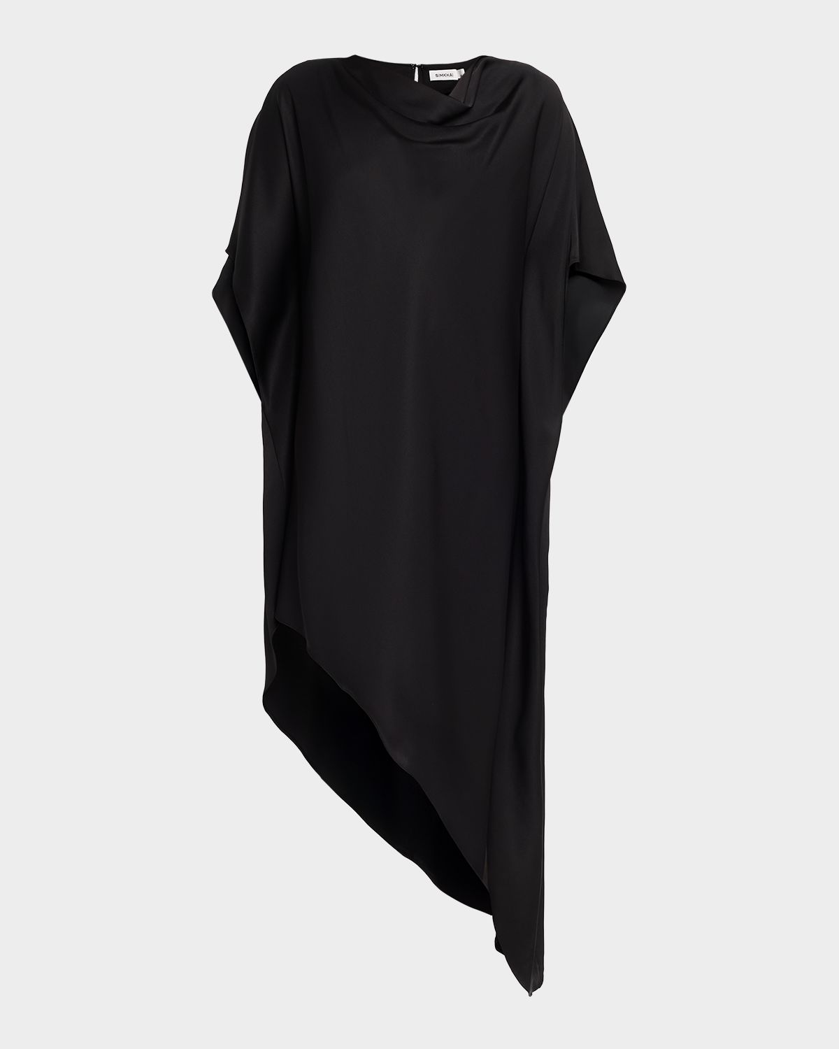 SIMKHAI Sadia Satin Mini Cape Dress | Thumbnail 6 SIMKHAI Sadia Satin Mini Cape Dress | Thumbnail 6
