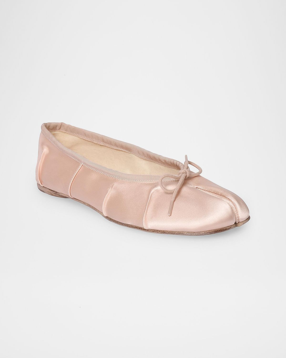 Maison Margiela Tabi Satin Split-Toe Ballerina Flats