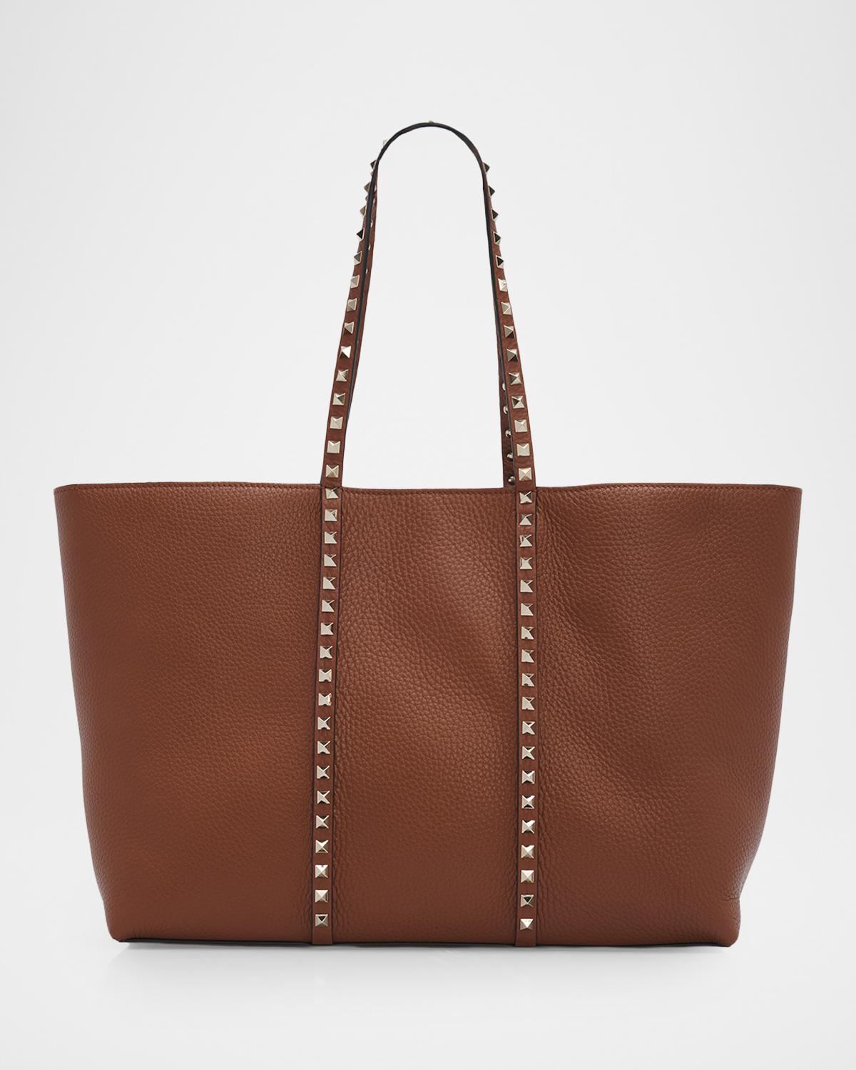 Rockstud Grain Leather Tote Bag Rockstud Grain Leather Tote Bag