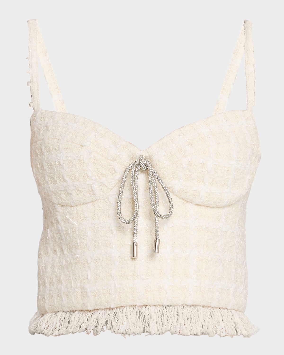 AREA Tweed Lady Bustier Top