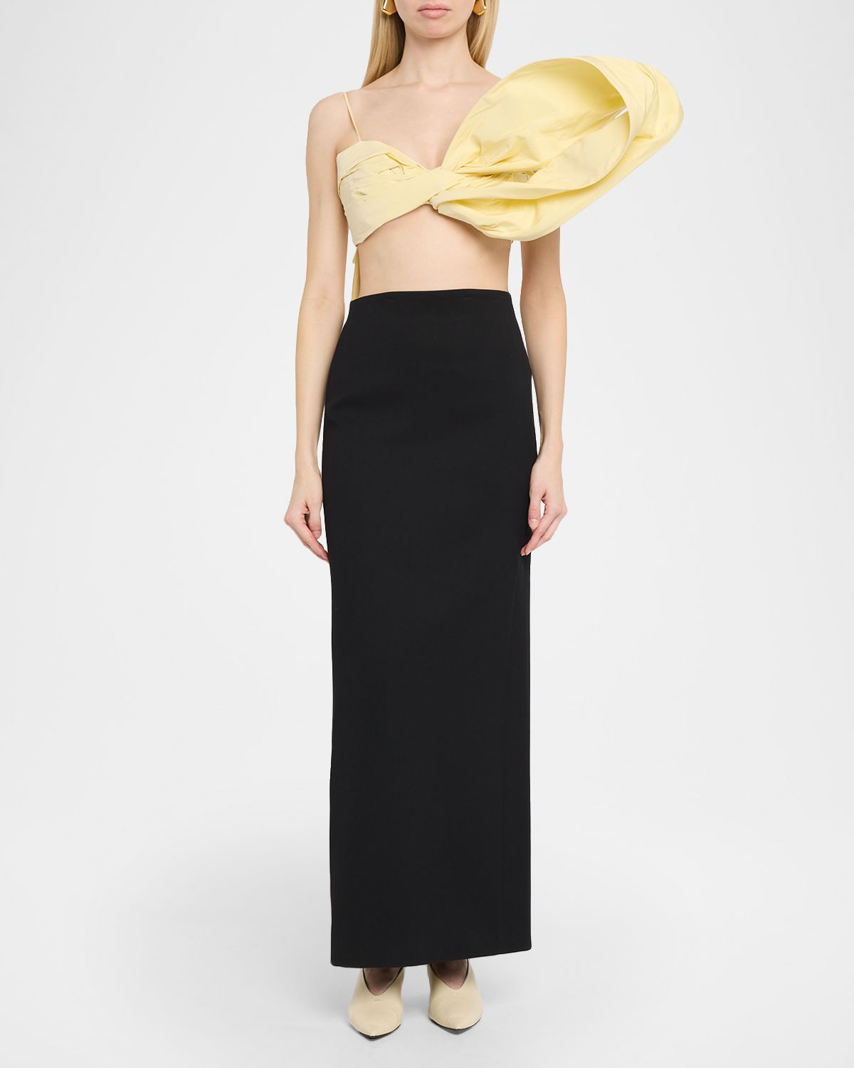 AREA Taffeta Knot Bandeau Top