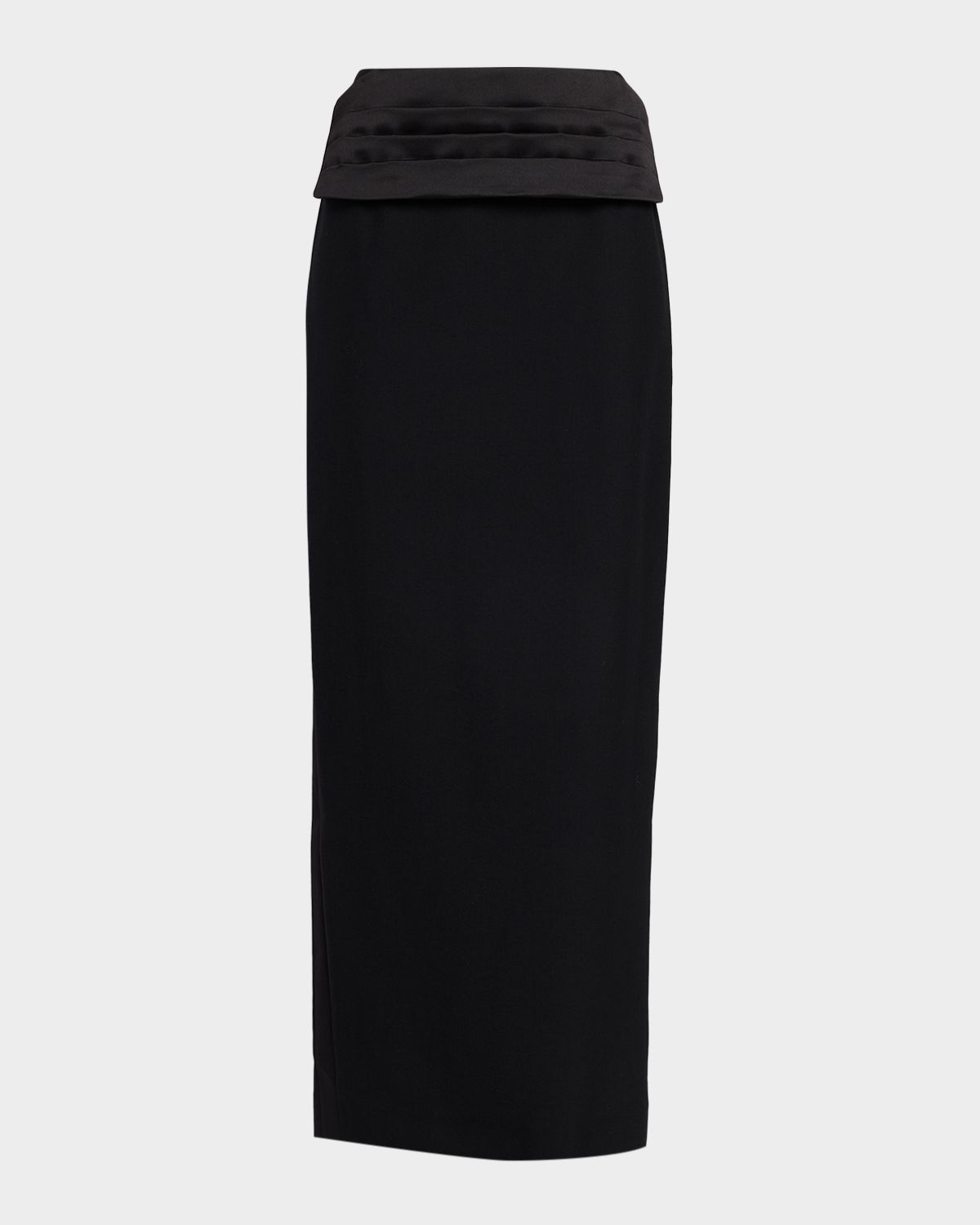 AREA Tuxedo Maxi Column Skirt