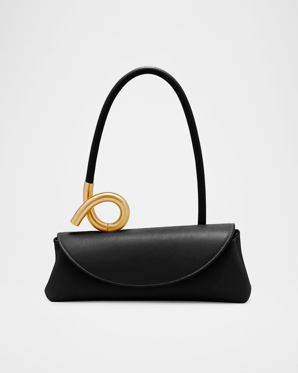Cult Gaia Azariah Sculptural Twist Leather Shoulder Bag