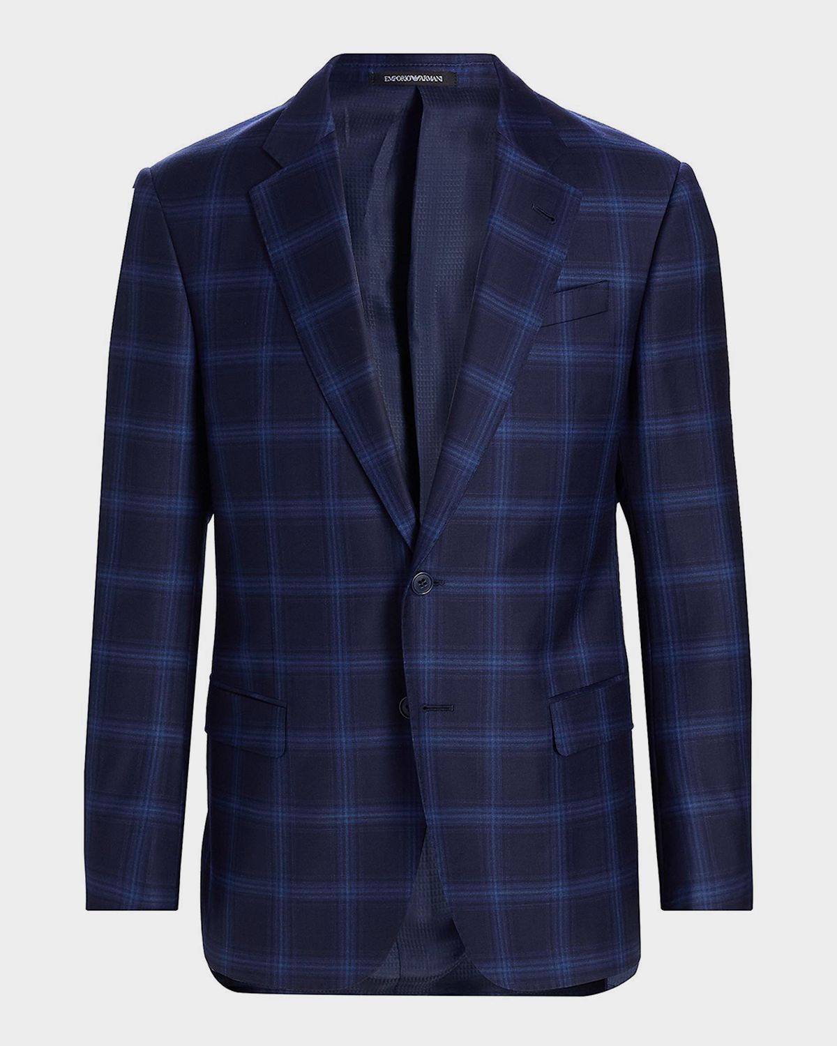 Emporio Armani Men 's Wool Plaid Single-Breasted Sport Coat
