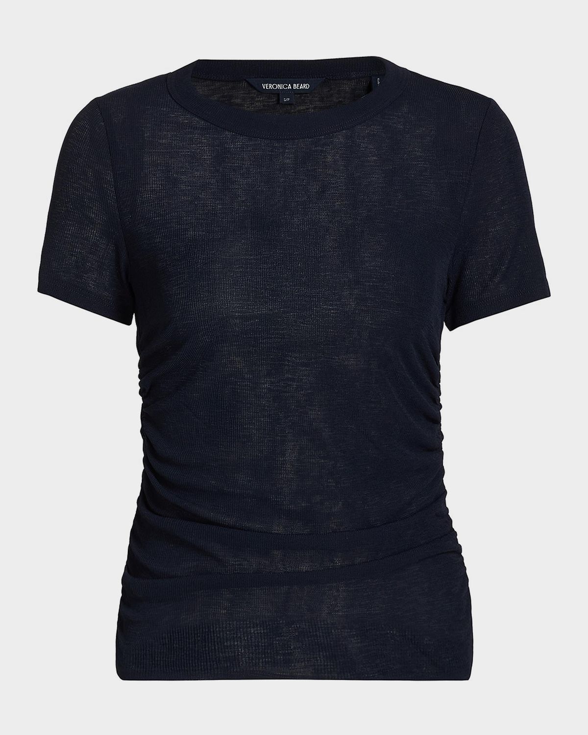 Veronica Beard Remus Ruched Crewneck Tee