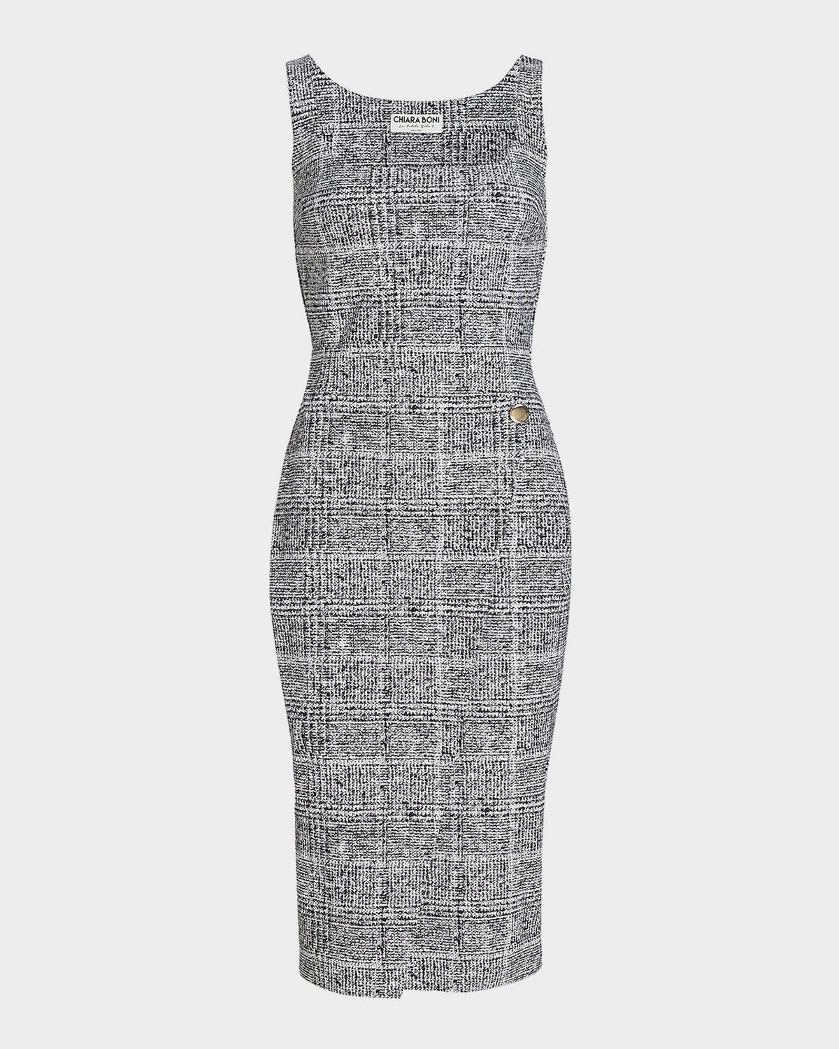 Chiara Boni La Petite Robe Fisoro Tweed-Print Jersey Bodycon Midi Dress