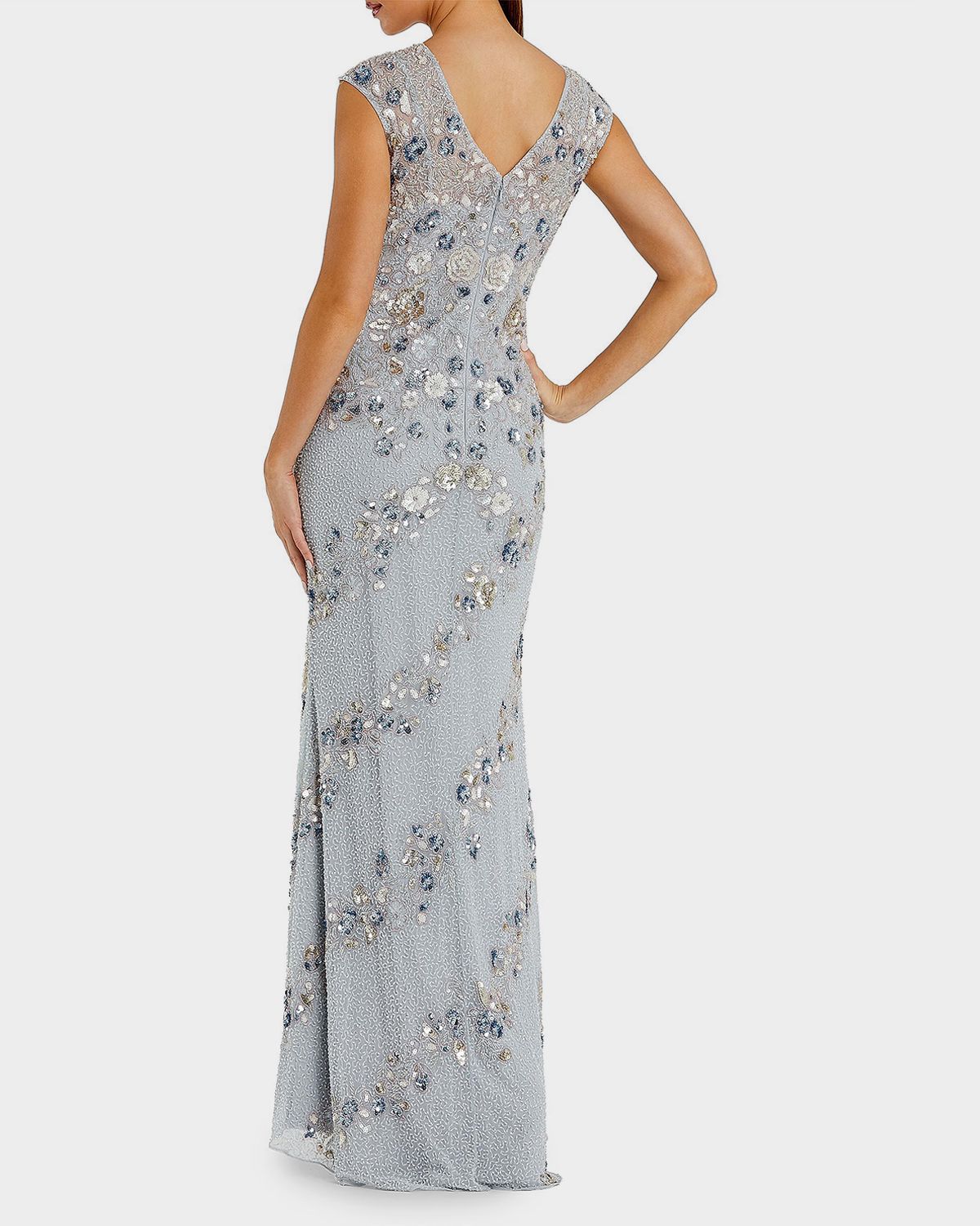 Mac Duggal Beaded Trumpet Gown