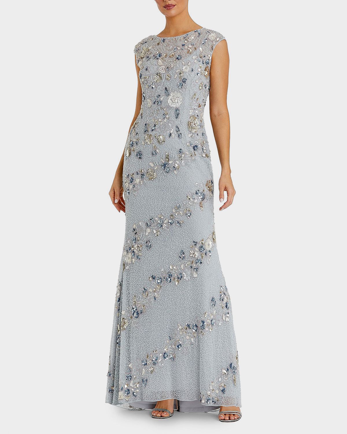 Mac Duggal Beaded Trumpet Gown