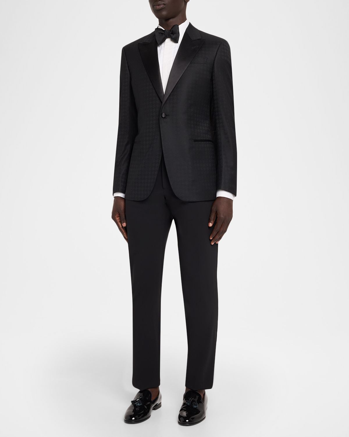 Emporio Armani Men 's Houndstooth Wool G Line Evening Jacket