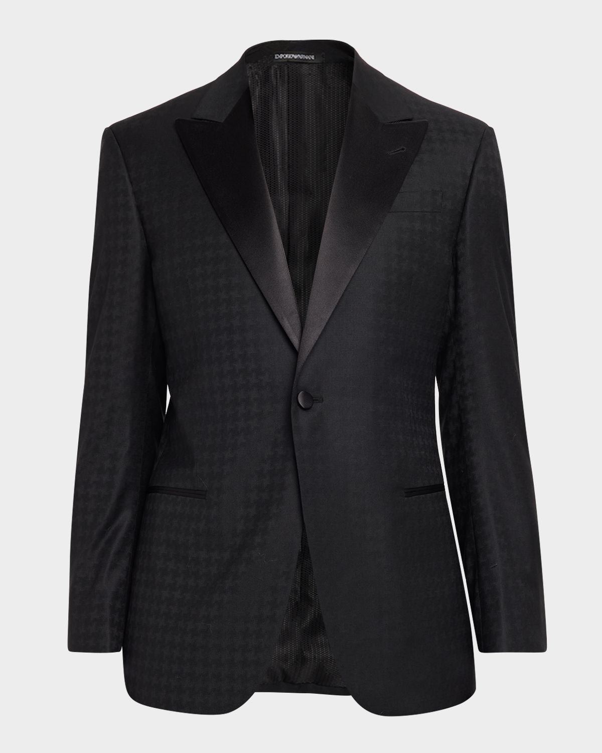 Emporio Armani Men 's Houndstooth Wool G Line Evening Jacket