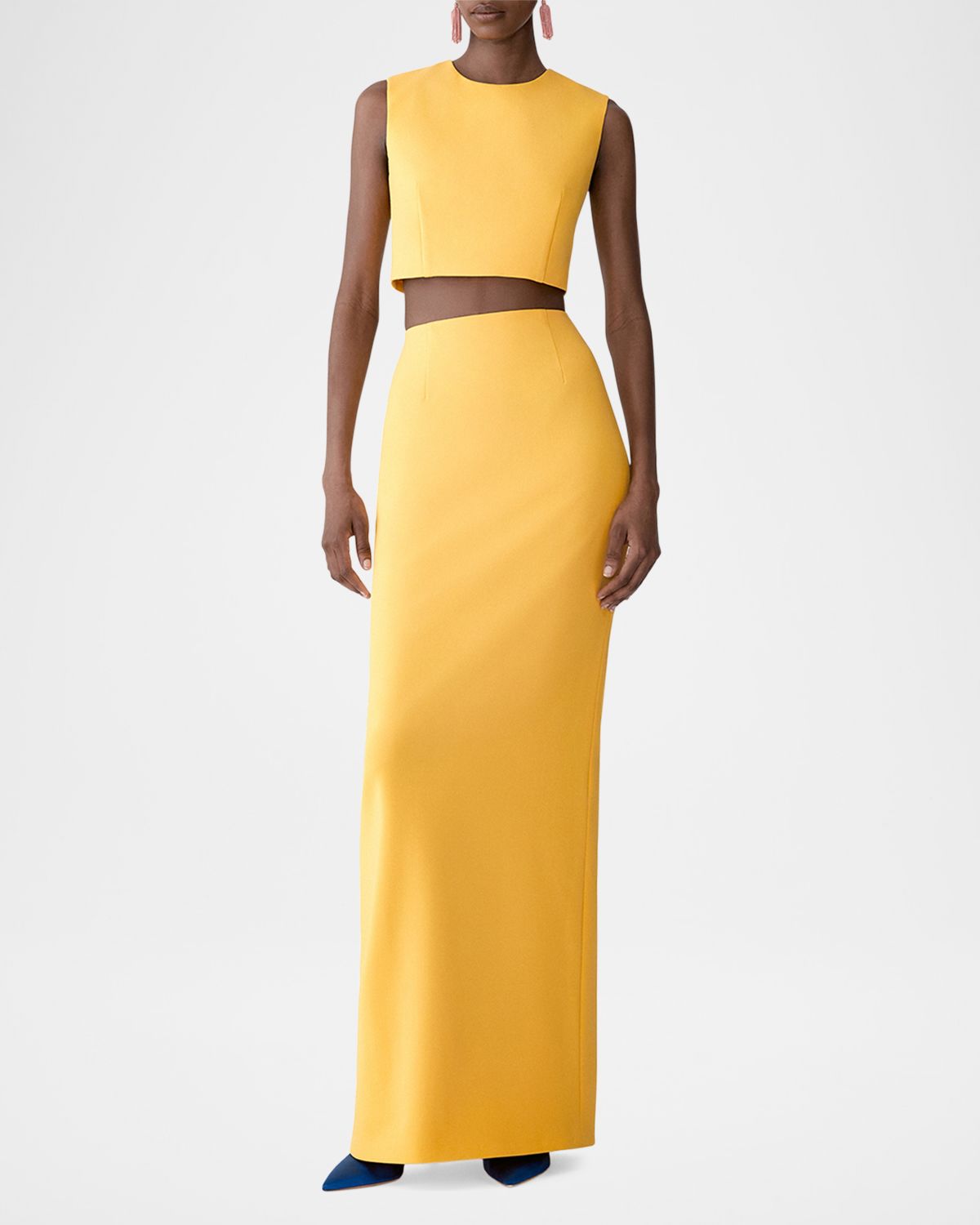 Carolina Herrera Wool-Stretch Maxi Column Skirt