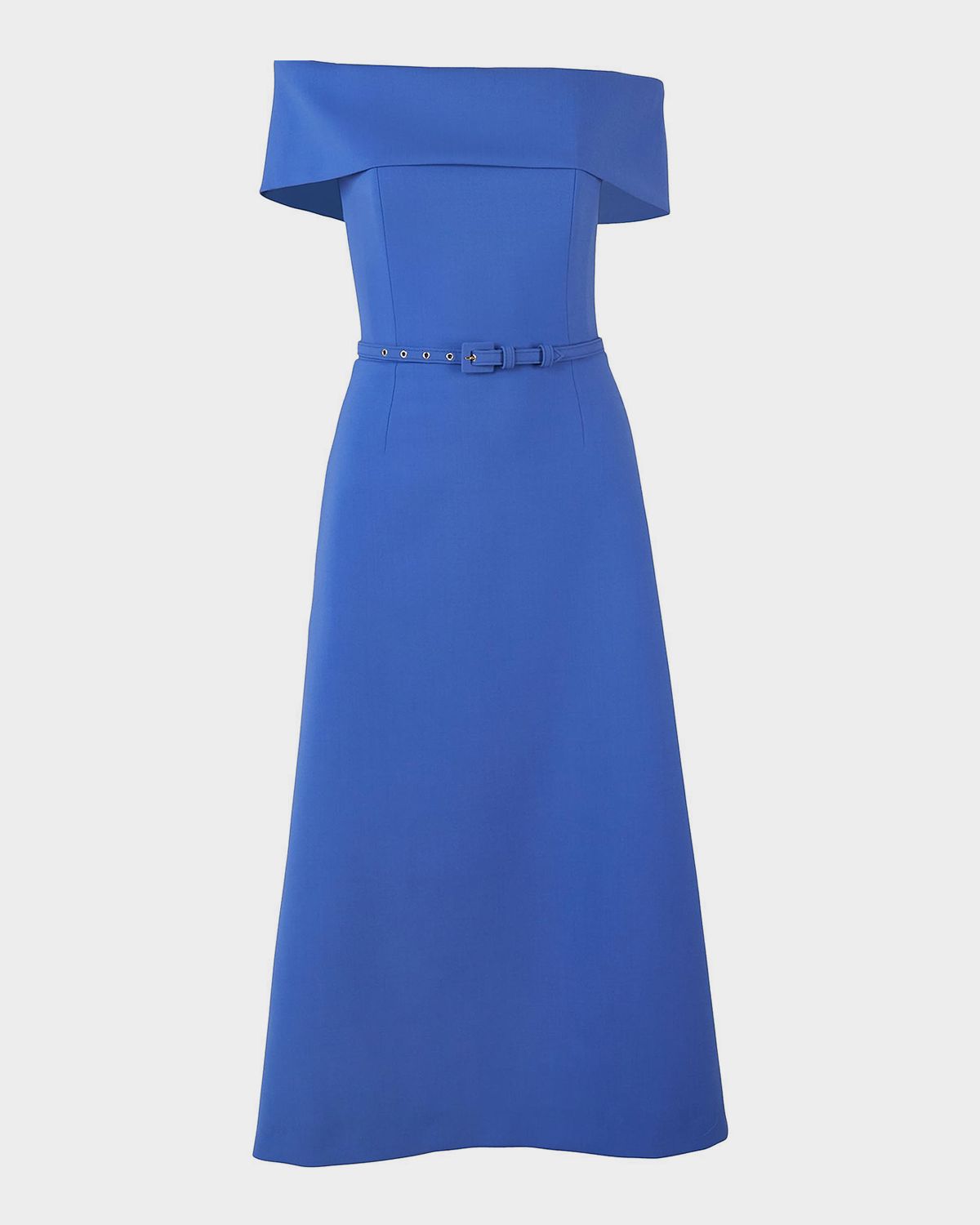 Carolina Herrera Off-Shoulder A-Line Midi Dress