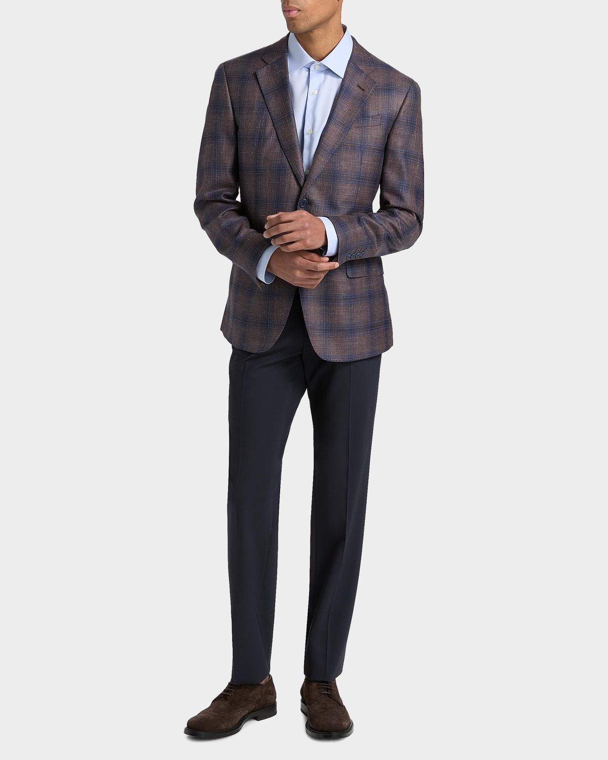 Emporio Armani Plaid Single-Breasted Jacket | Thumbnail 7 Emporio Armani Plaid Single-Breasted Jacket | Thumbnail 7