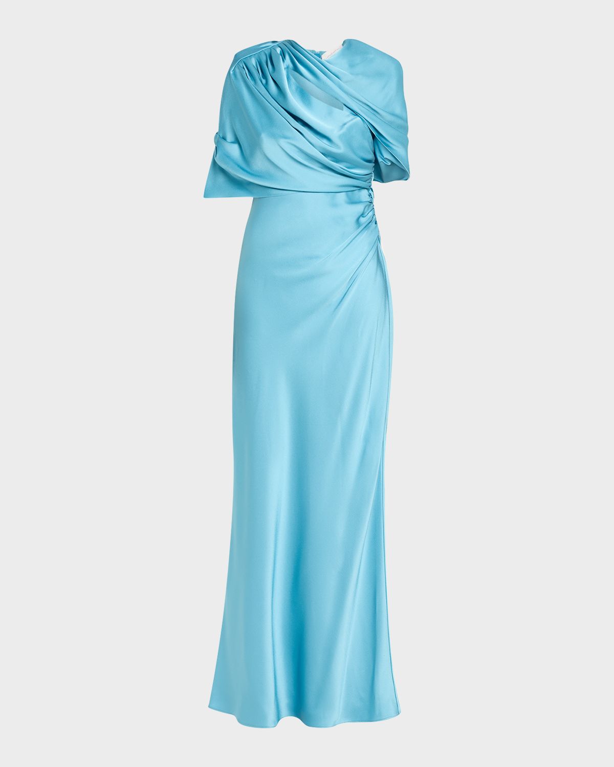 Stella McCartney Draped Capelet Satin Gown