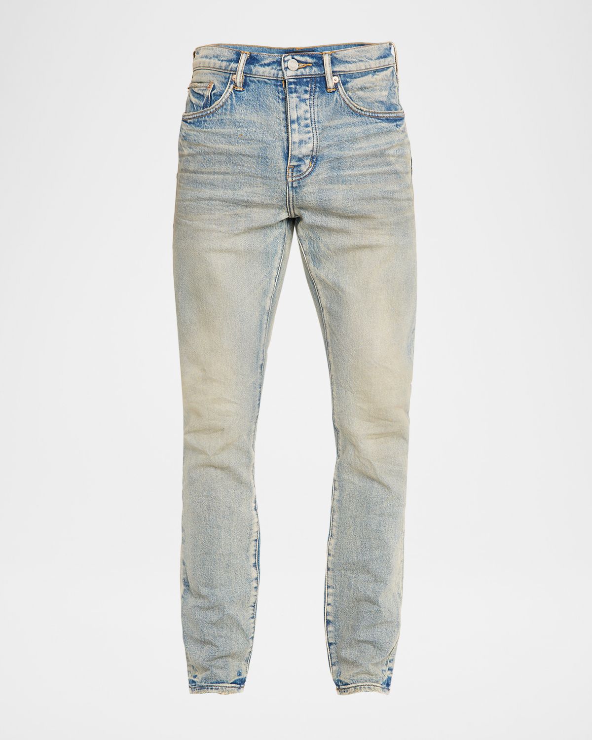 PURPLE Men 's Glow Dirty Light Wash Jeans