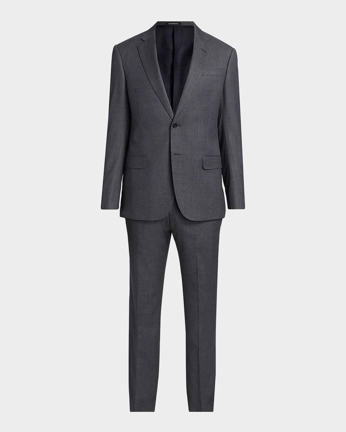 Emporio Armani Men 's Wool Micro-Print Two-Piece Suit