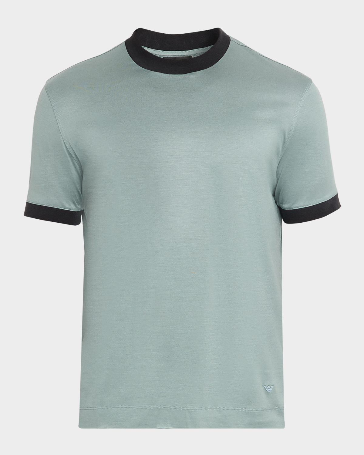 Emporio Armani Men 's Lyocell and Cotton Contrast-Trim Crewneck T-Shirt