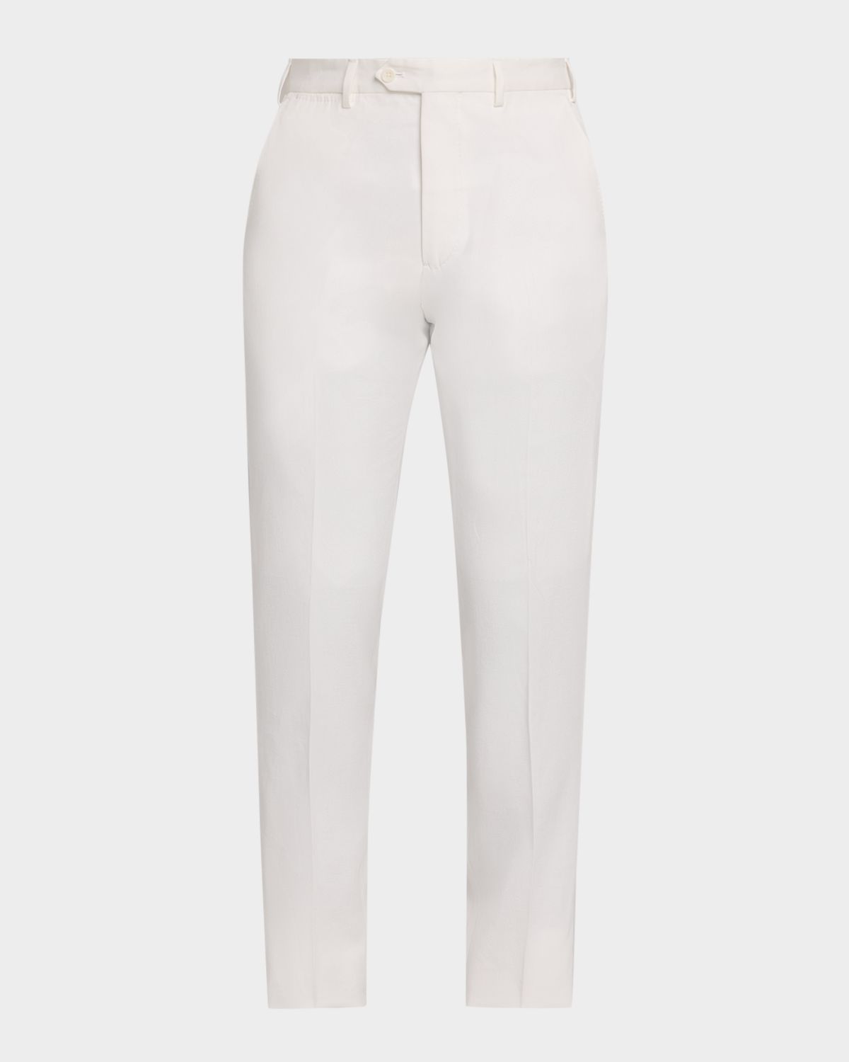 Emporio Armani Men 's Lyocell-Blend Flat-Front Trousers