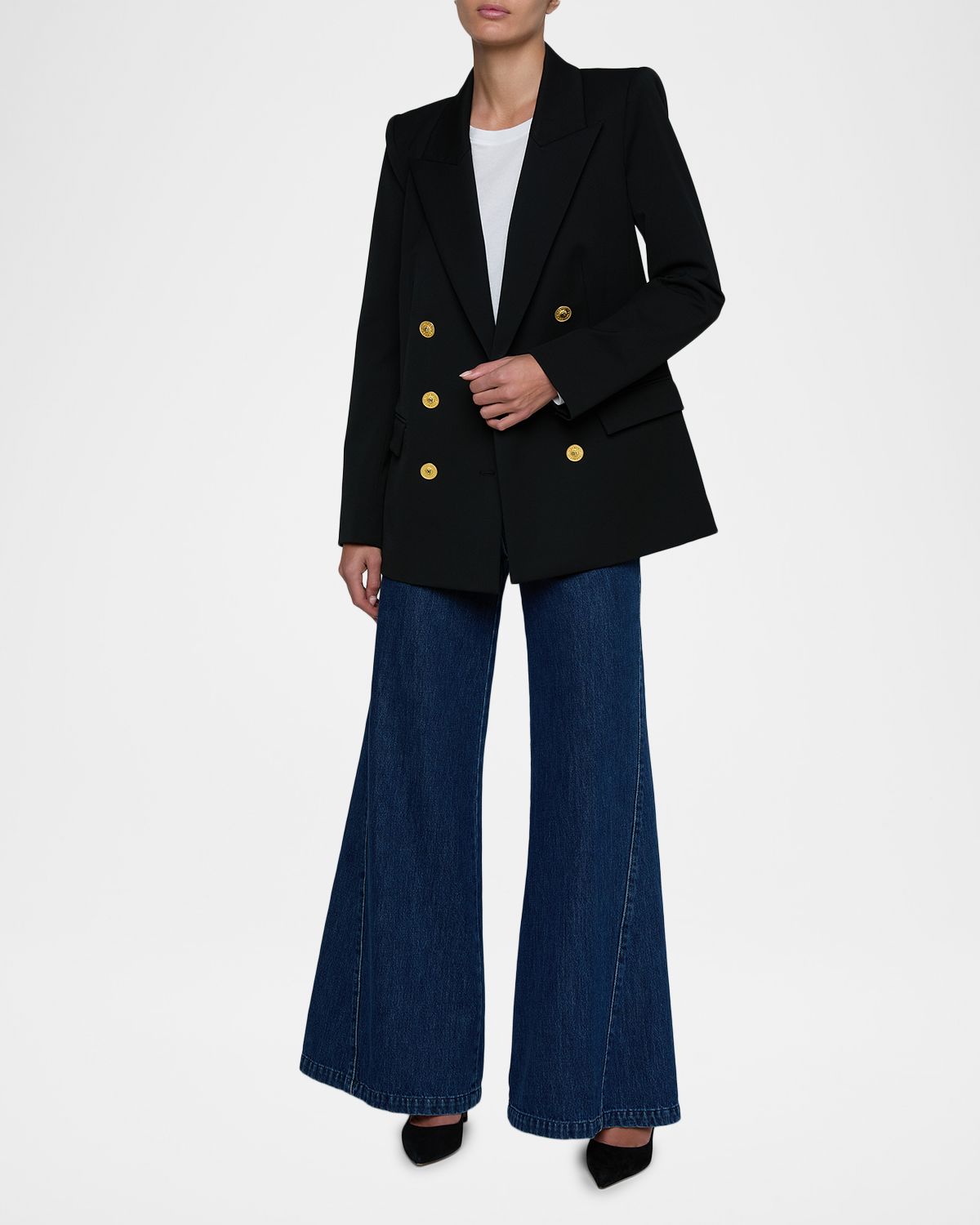 L 'Agence Cambrie Oversized Double-Breasted Blazer