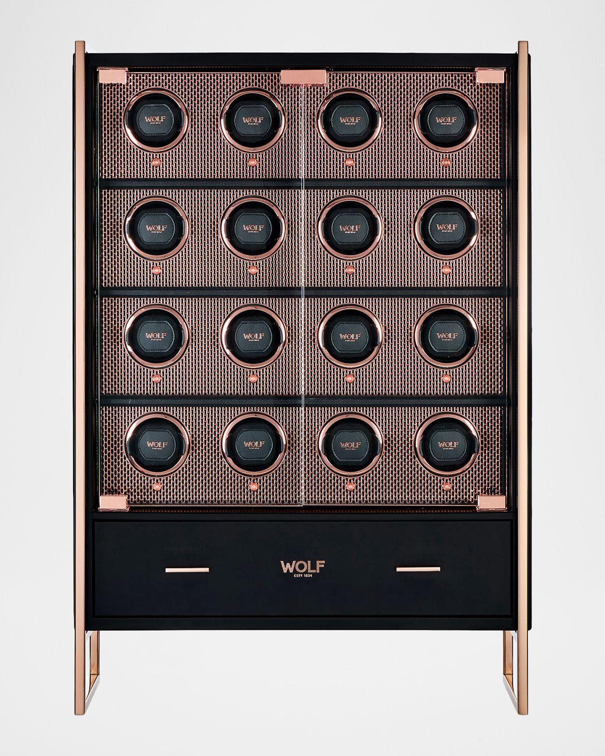 WOLF Axis 16-Piece Watch Winder Cabinet