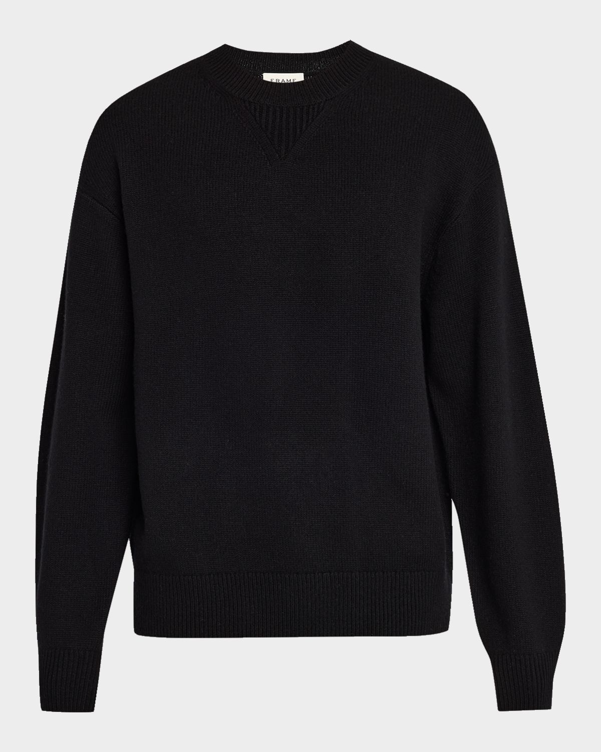 FRAME Men 's Cashmere Elbow-Patch Crewneck Sweater