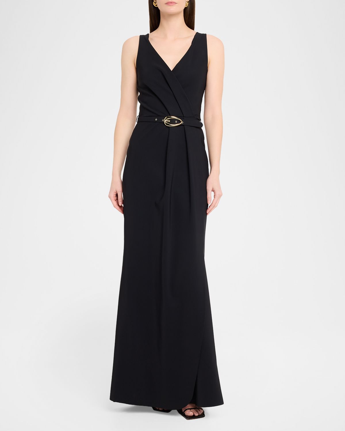 Chiara Boni La Petite Robe Heiha Sleeveless Draped Gown