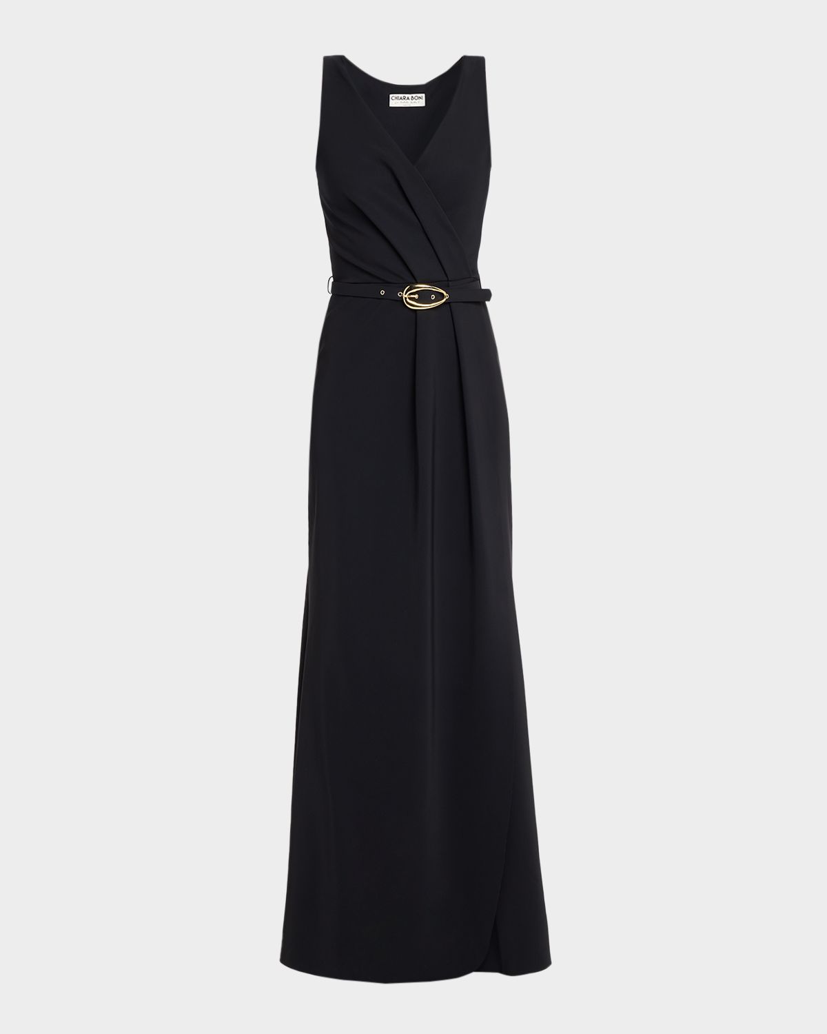 Chiara Boni La Petite Robe Heiha Sleeveless Draped Gown