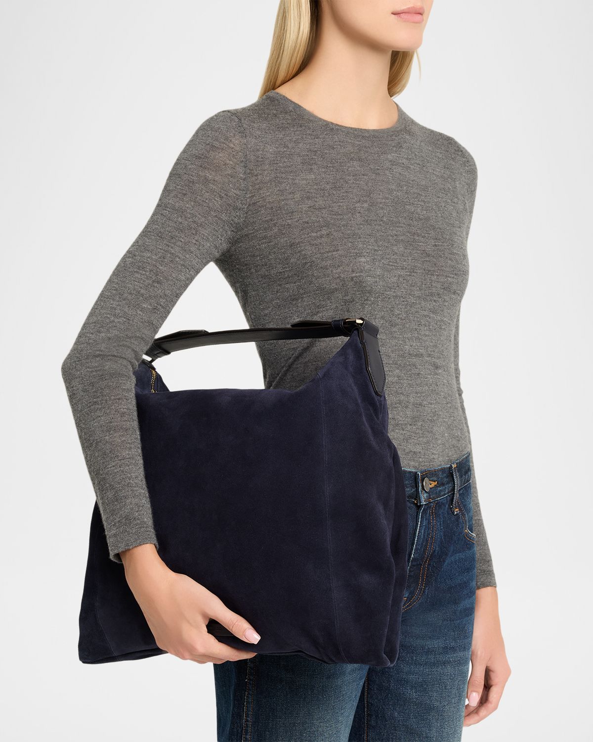 Jimmy Choo Ana Suede Hobo Bag | Thumbnail 6 Jimmy Choo Ana Suede Hobo Bag | Thumbnail 6