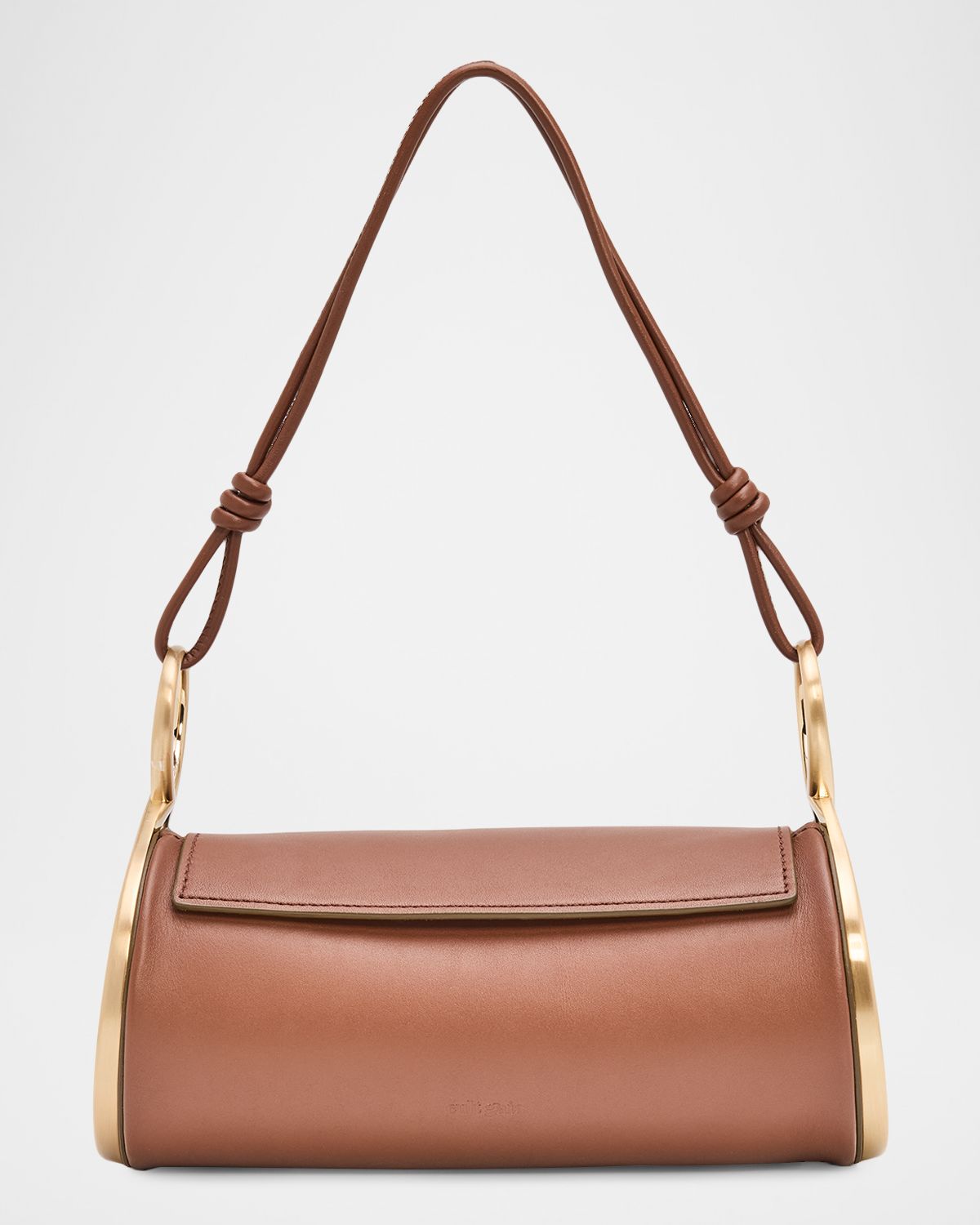 Cult Gaia Dahlia Cylindrical Leather Shoulder Bag