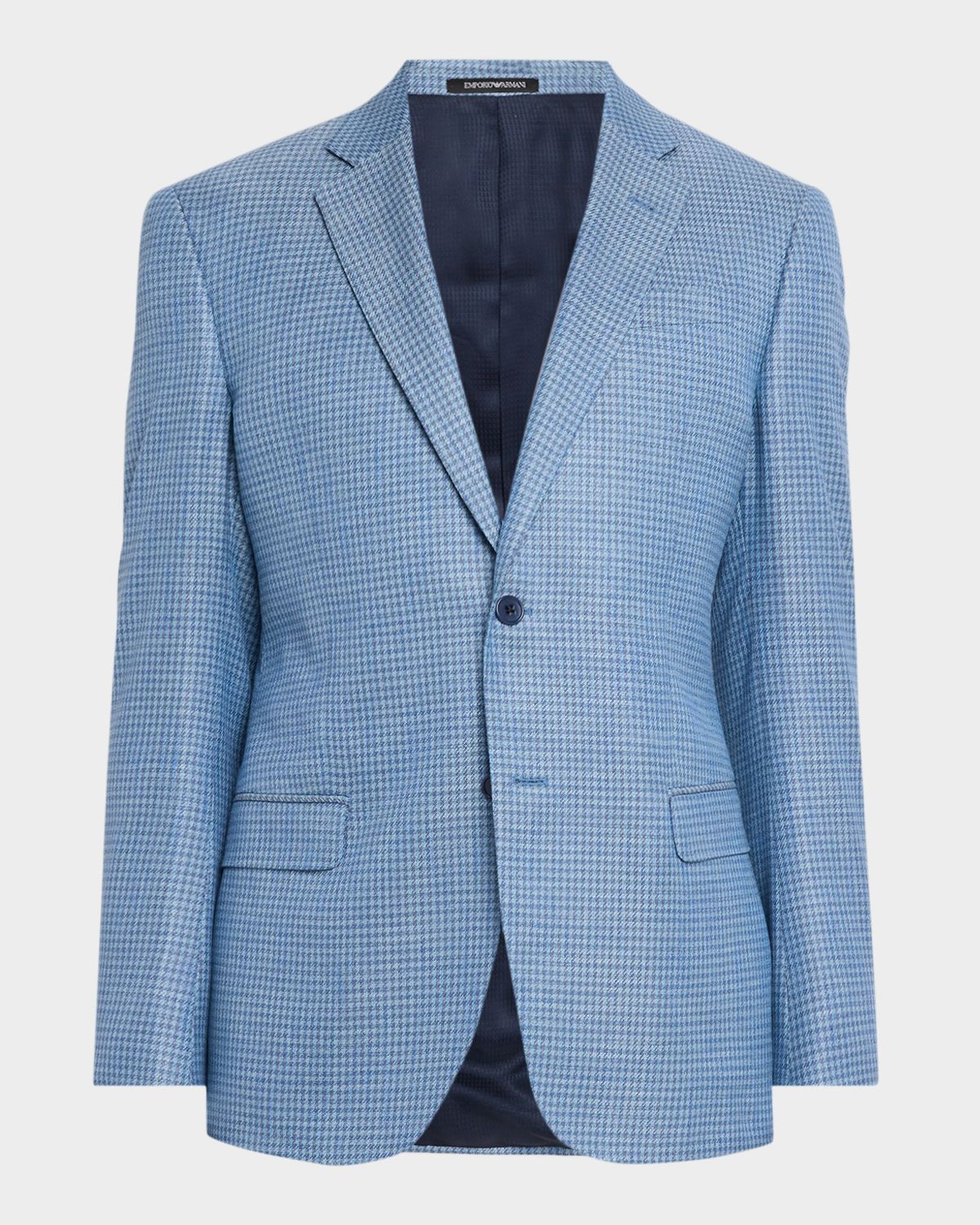 Emporio Armani Men 's Micro-Check Bamboo Viscose G Line Sport Coat
