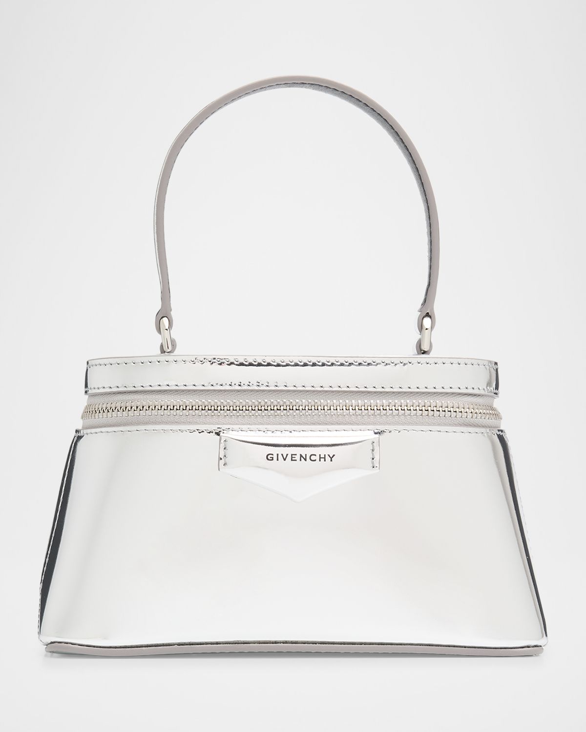 Givenchy Antigona Top-Handle Vanity Bag in Mirror-Effect Leather