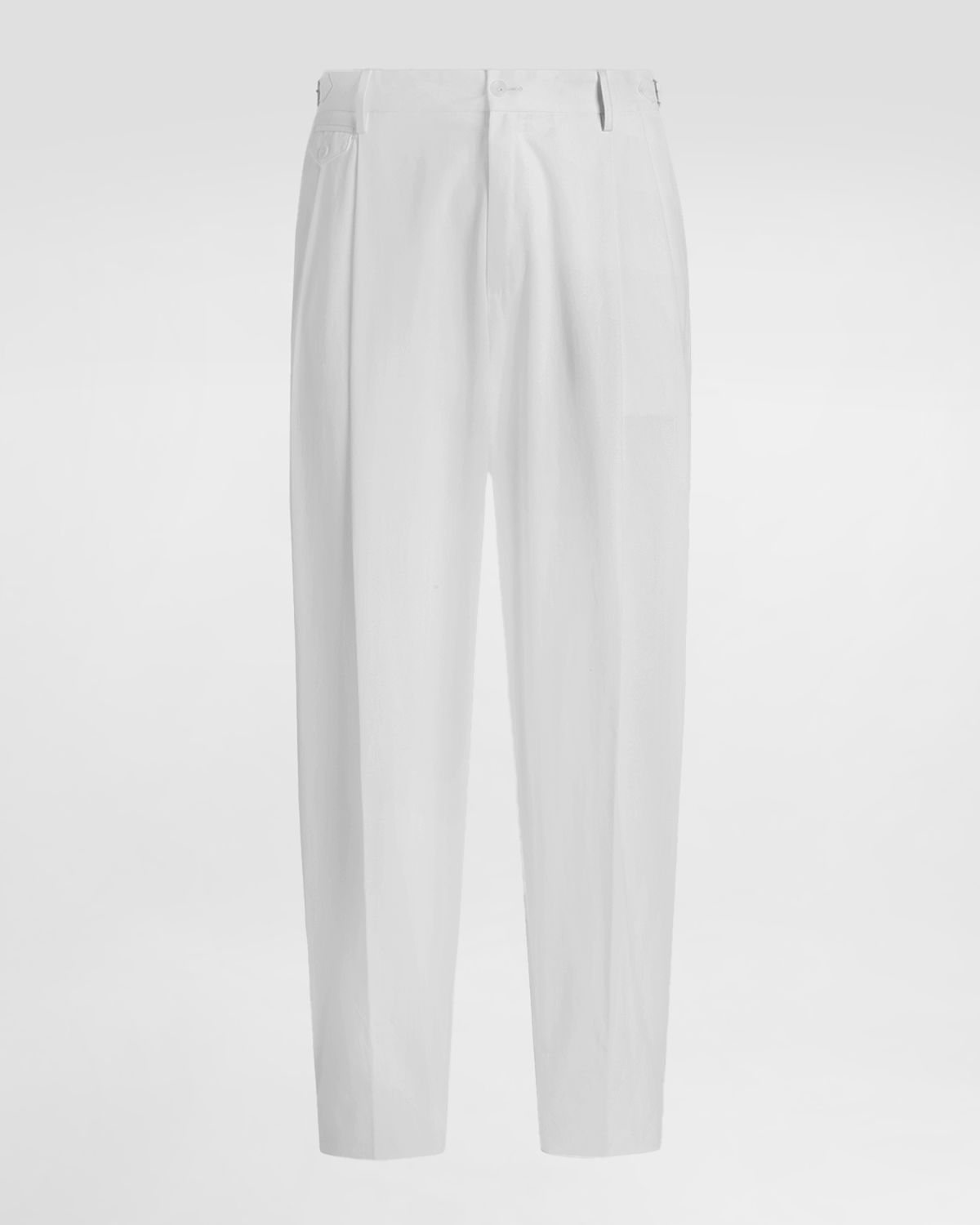 Dolce & Gabbana Men 's Cotton Gabardine Straight-Leg Pleated Pants