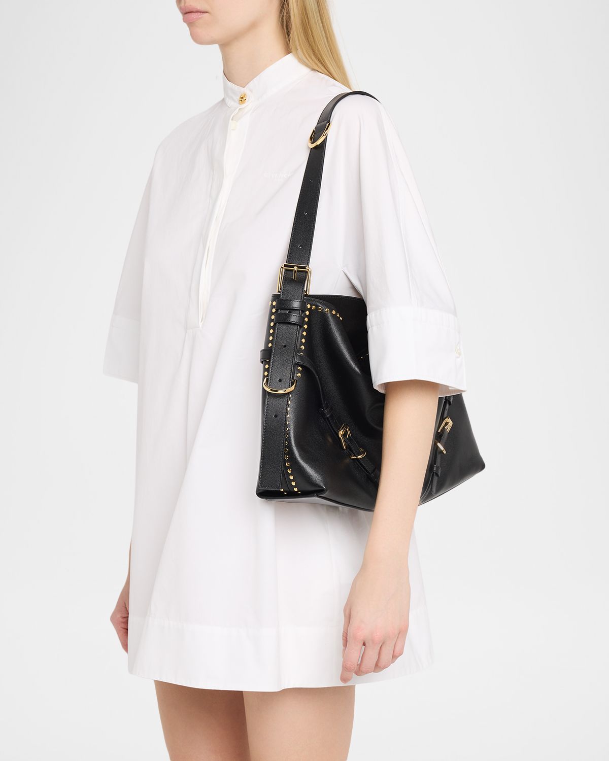 Givenchy Voyou Medium Leather Shoulder Bag