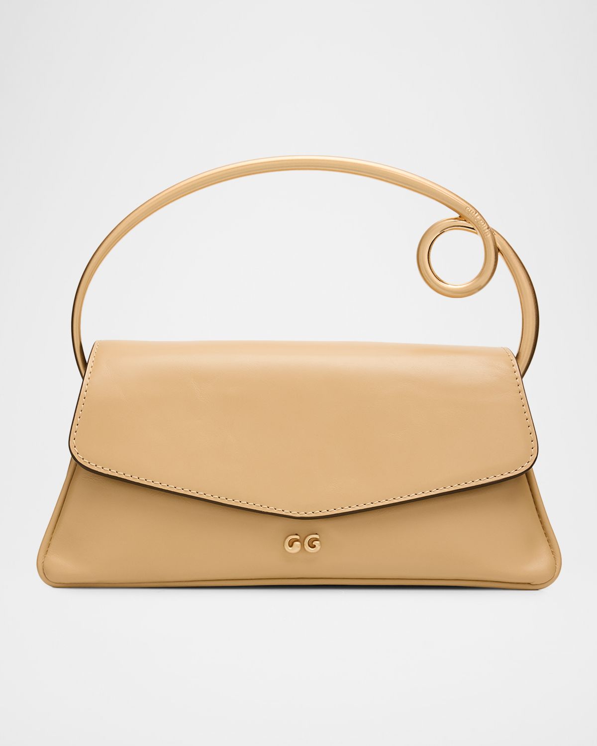 Cult Gaia Emily Leather Sculptural Top-Handle Bag