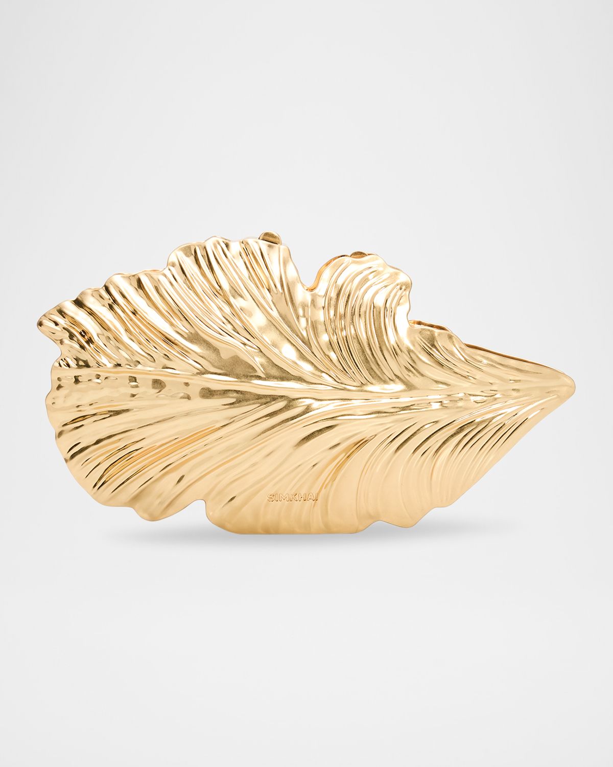 SIMKHAI Flora Sculptural Leaf Clutch Bag