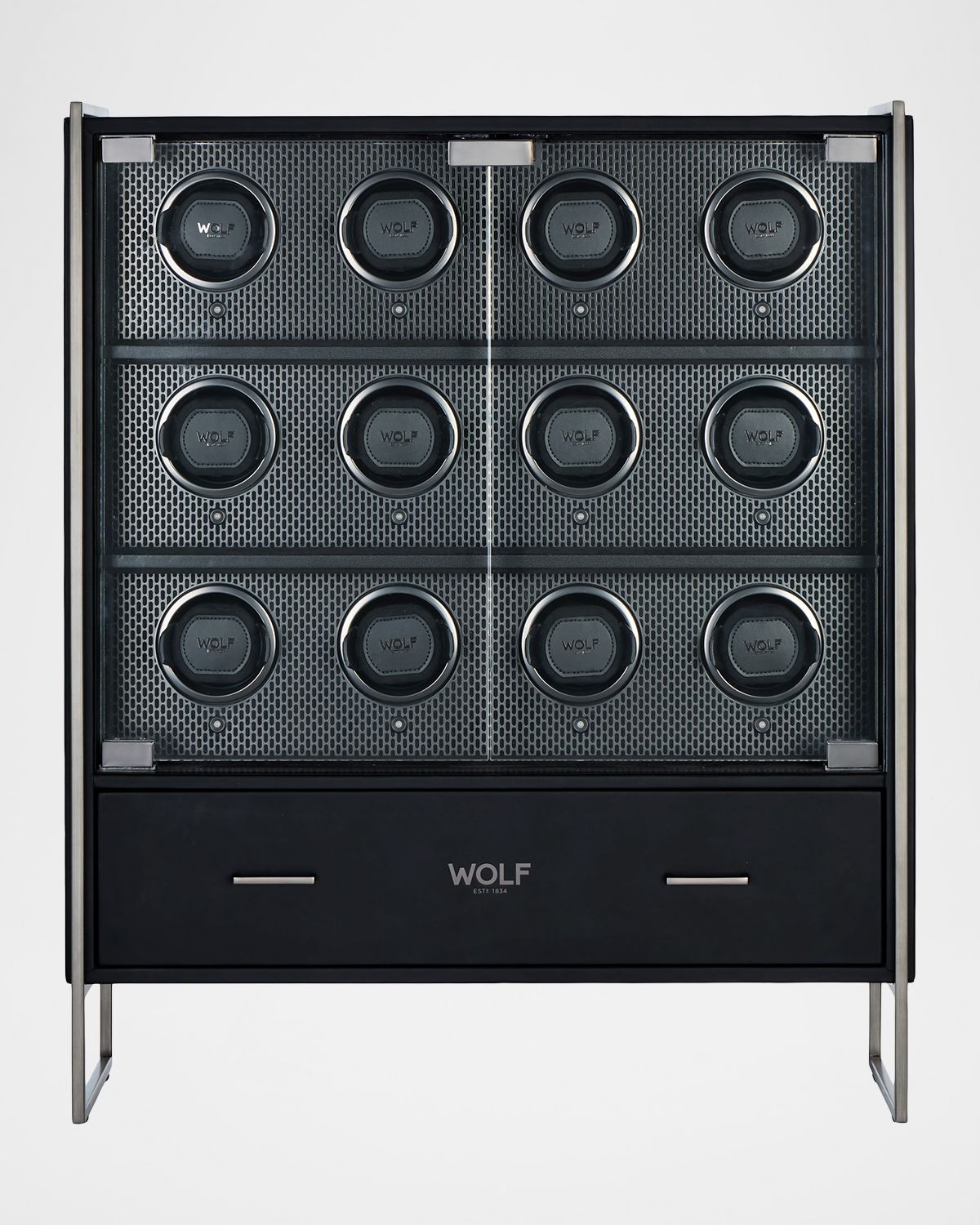 WOLF Axis 12-Piece Watch Winder Cabinet