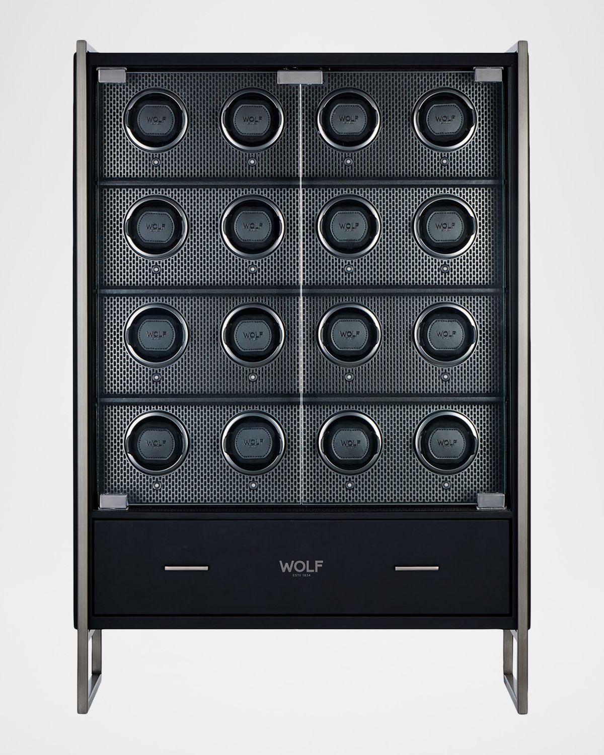 WOLF Axis 16-Piece Watch Winder Cabinet