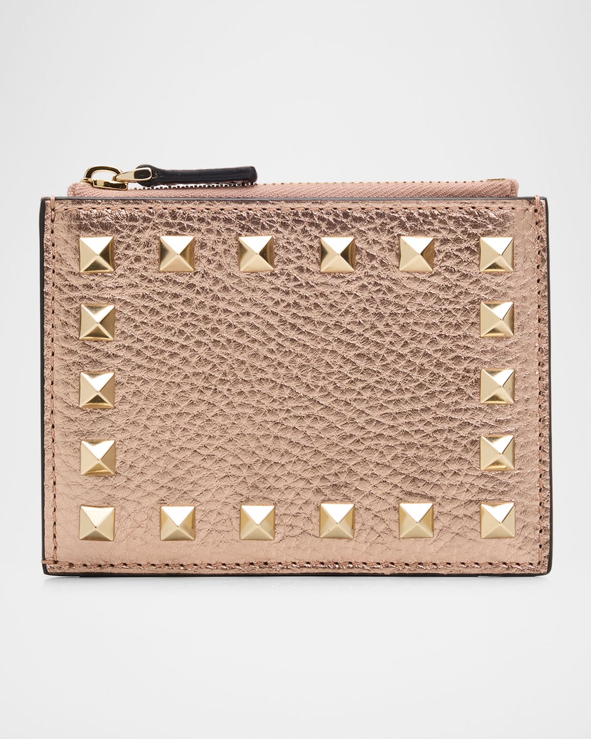 Valentino Garavani Rockstud Calfskin Cardholder with Zip | Thumbnail 5