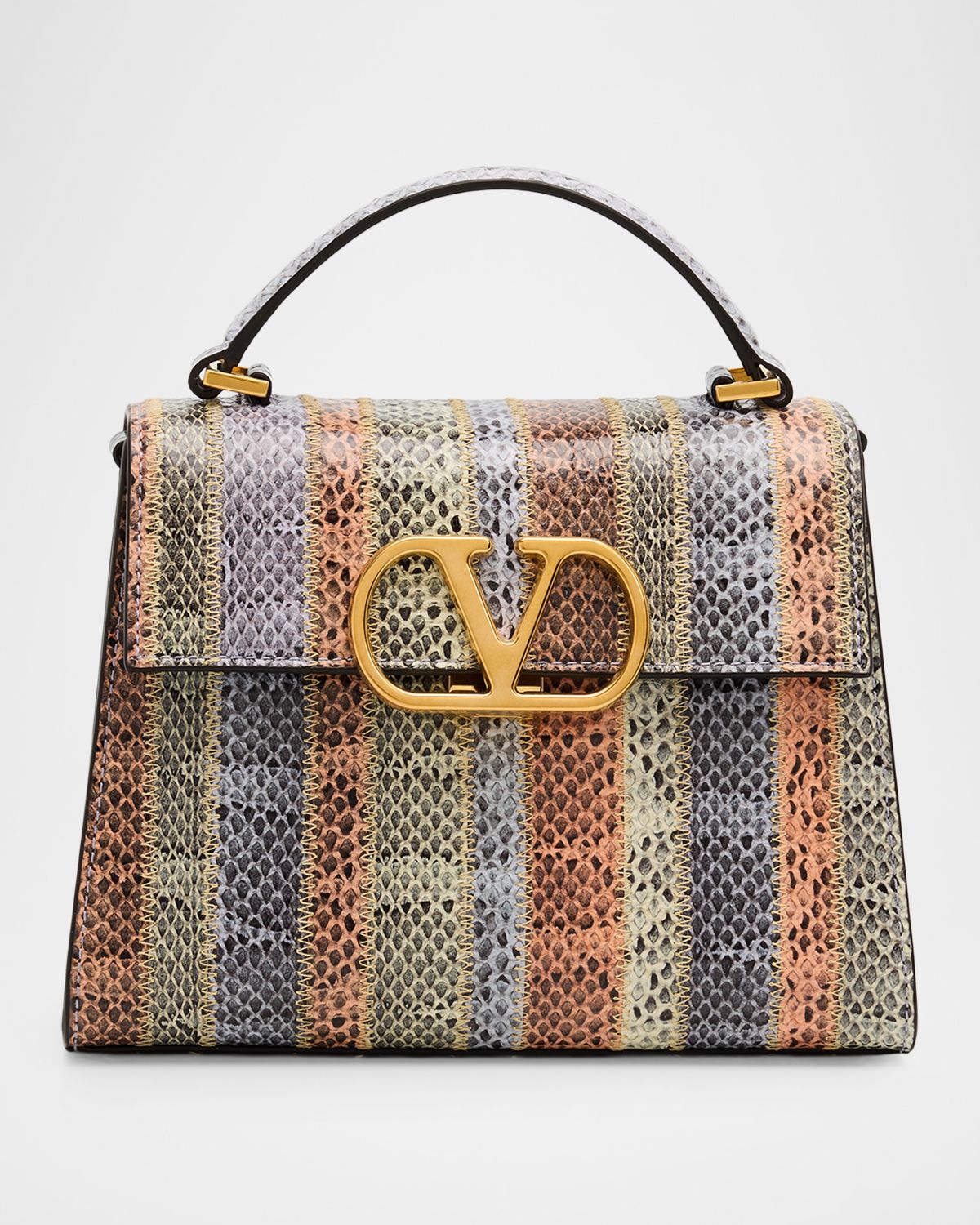 Valentino Garavani VSling Snakeskin Top-Handle Bag