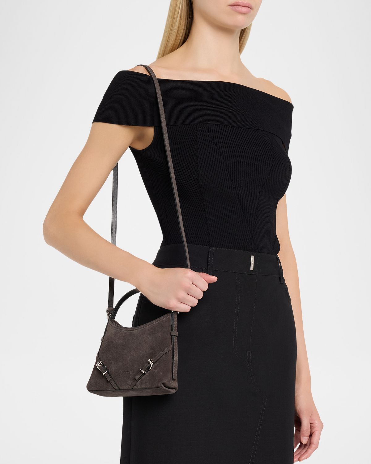 Givenchy Voyou Nano Crossbody Bag in Suede | Thumbnail 6 Givenchy Voyou Nano Crossbody Bag in Suede | Thumbnail 6