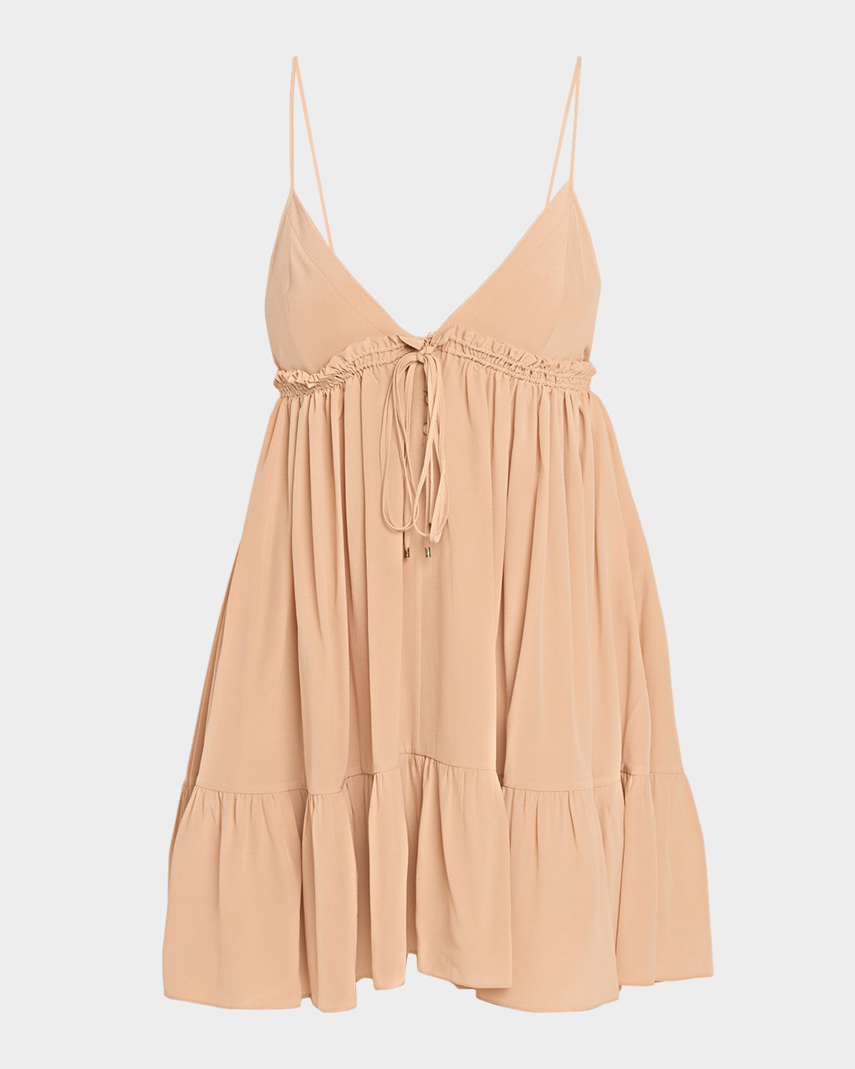 Chloe Sleeveless Silk Crepe Mini Trapeze Dress | Thumbnail 6 Chloe Sleeveless Silk Crepe Mini Trapeze Dress | Thumbnail 6