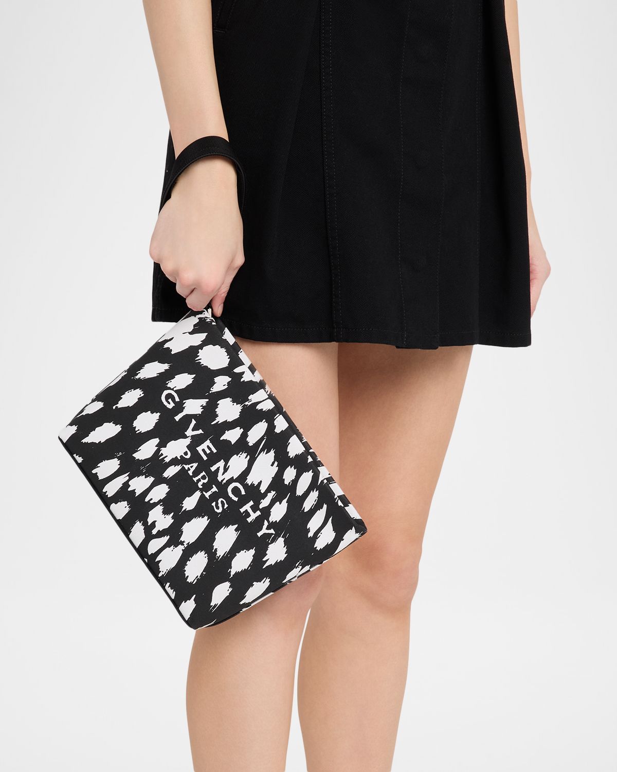 Givenchy Animal-Print Canvas Logo Pouch