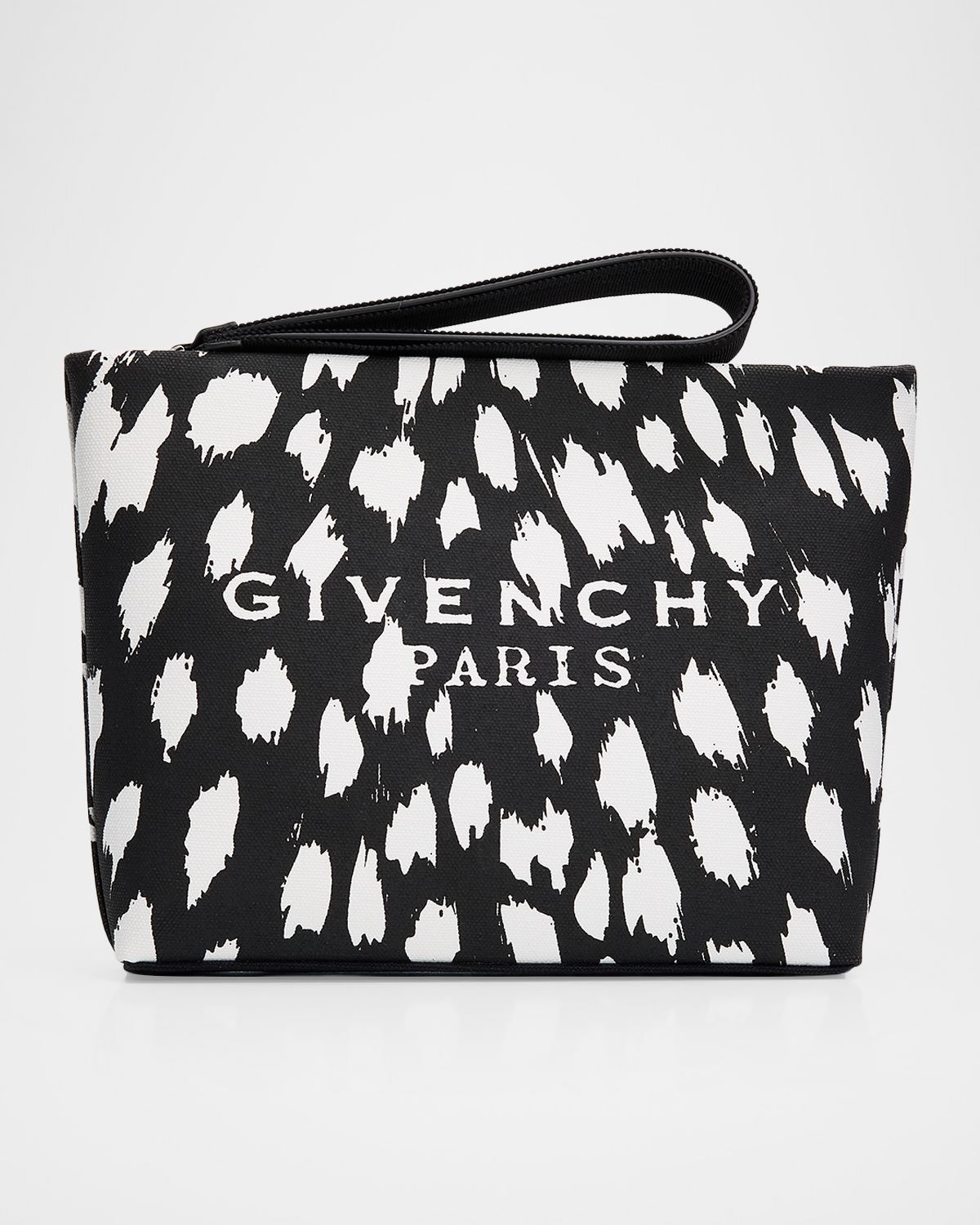 Givenchy Animal-Print Canvas Logo Pouch