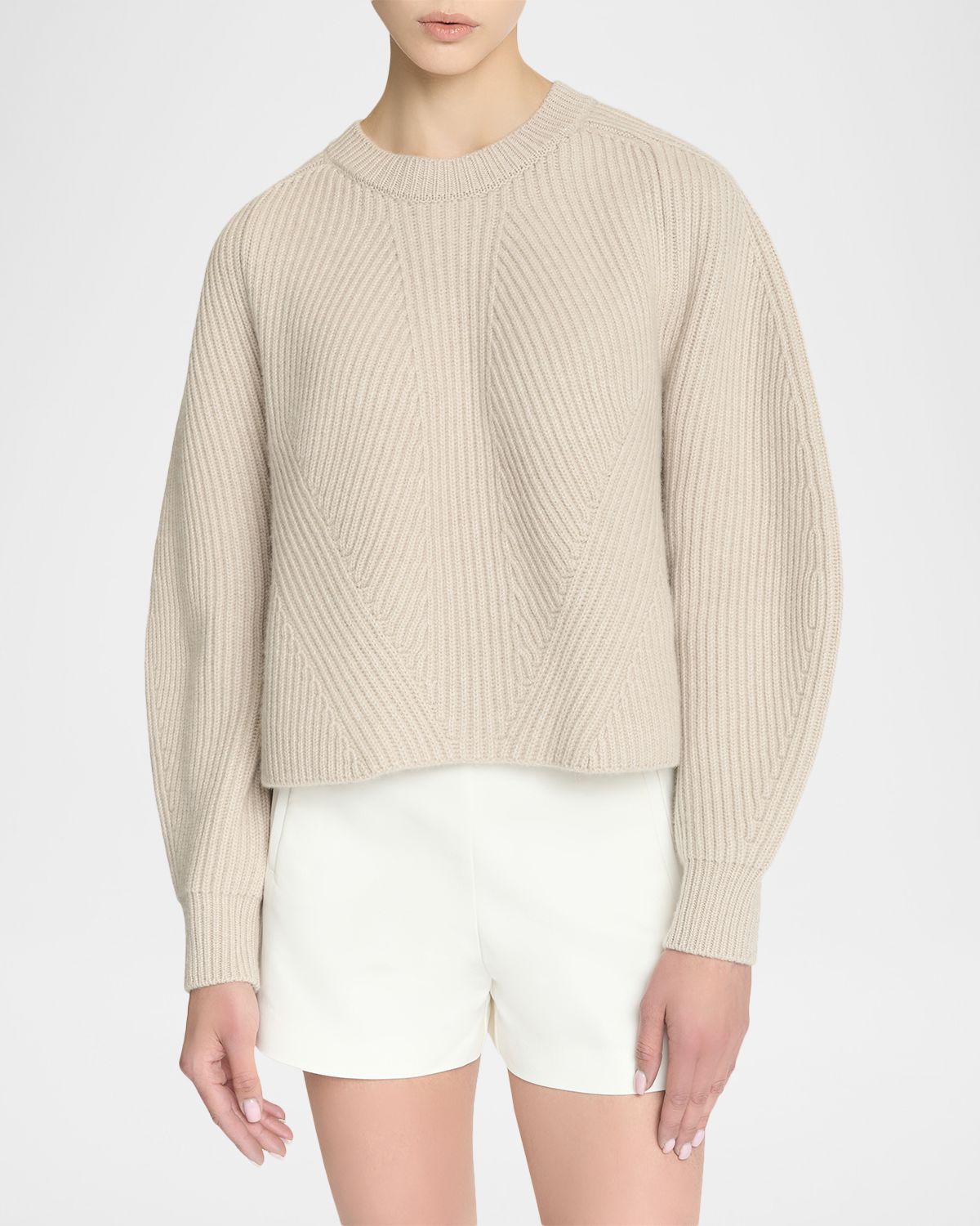 Malo Dafne Cashmere Rib Crewneck Sweater