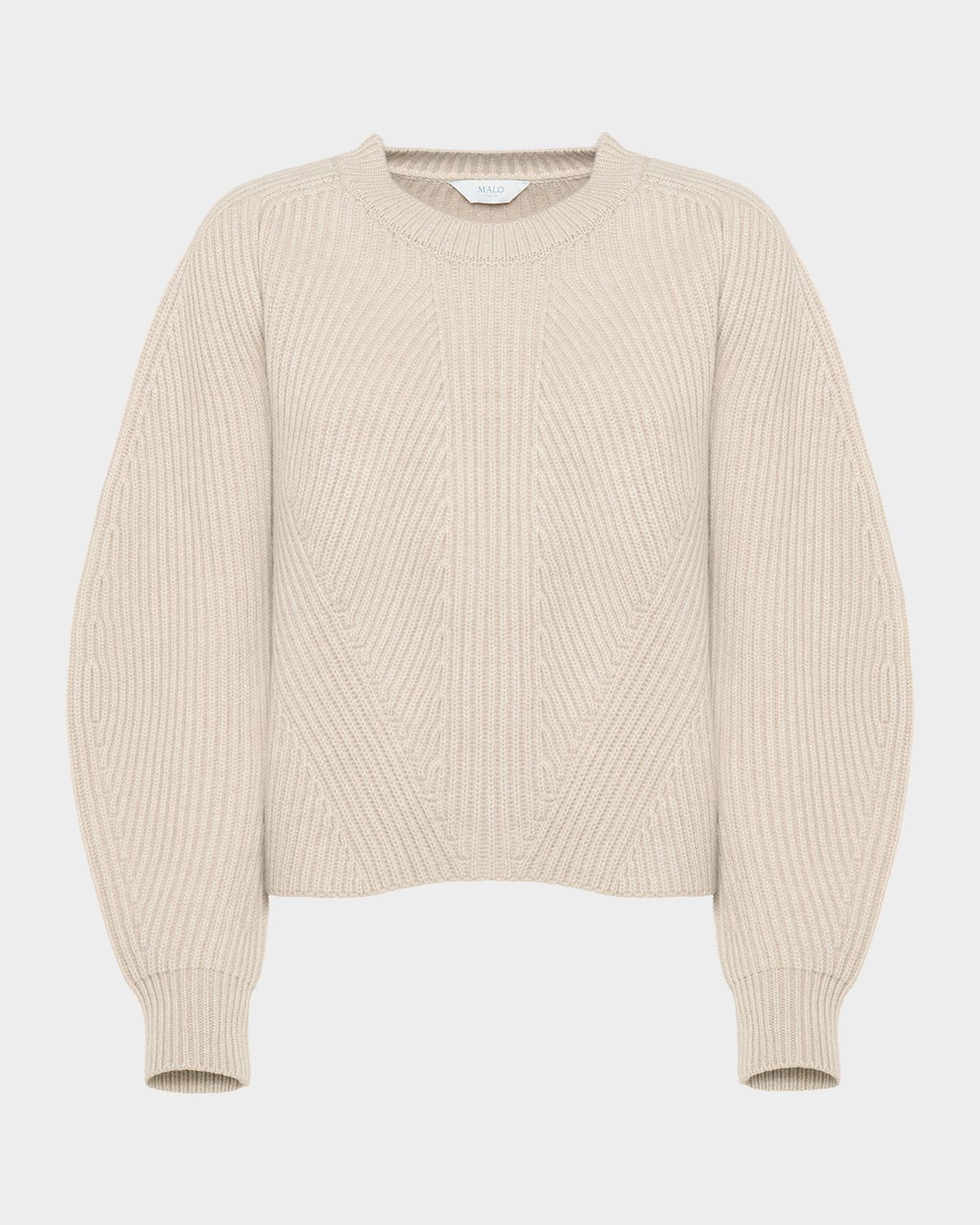 Malo Dafne Cashmere Rib Crewneck Sweater