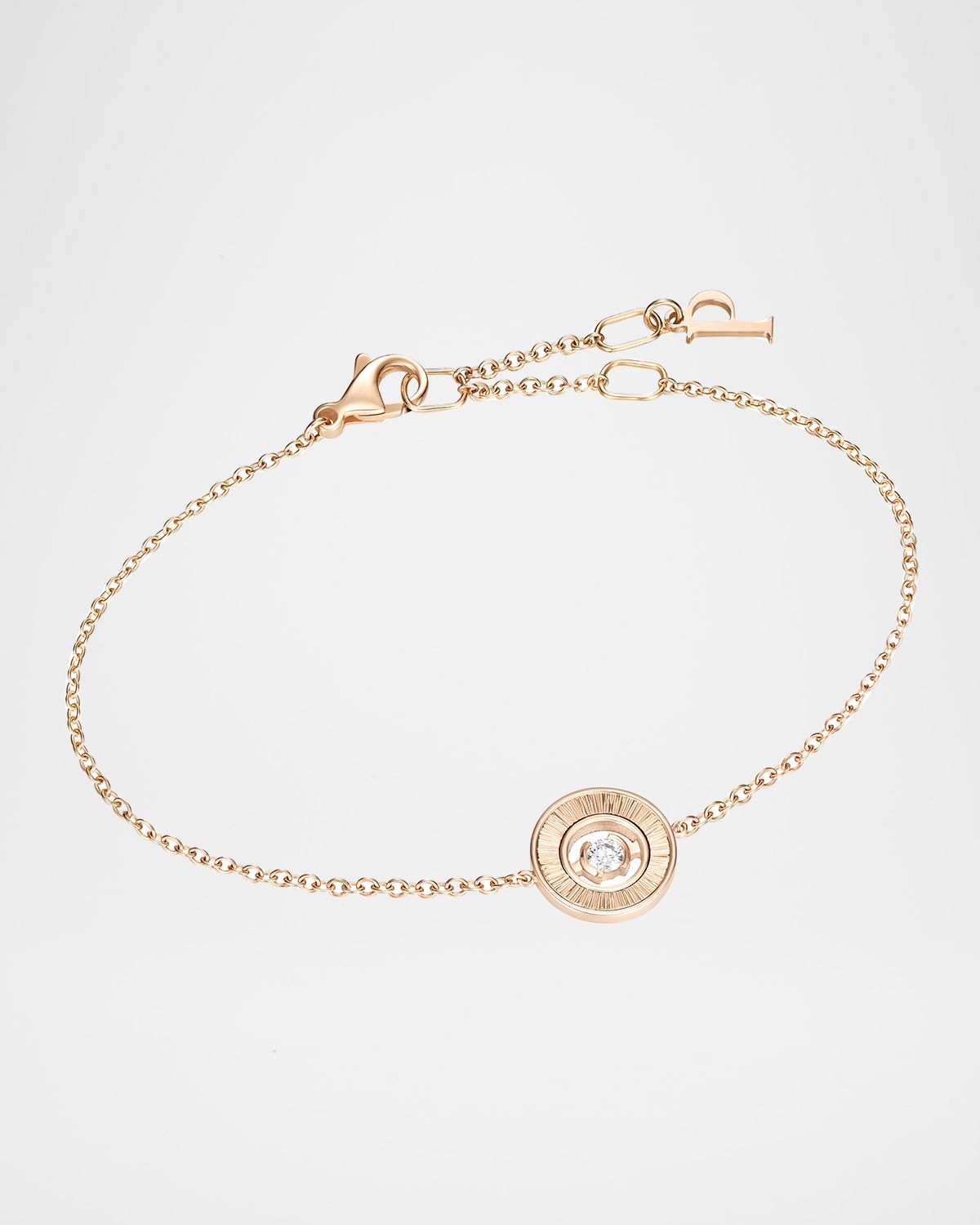 PIAGET 18K Rose Gold Possession Chain Bracelet with 1 Diamond