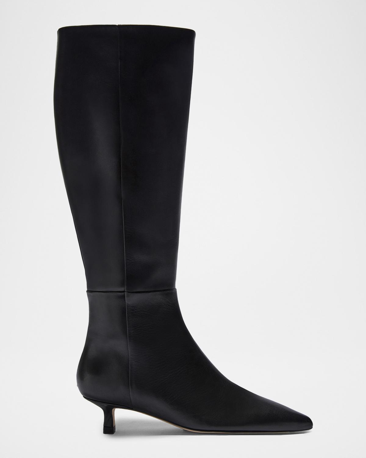 Sabrina Leather Knee-High Boots