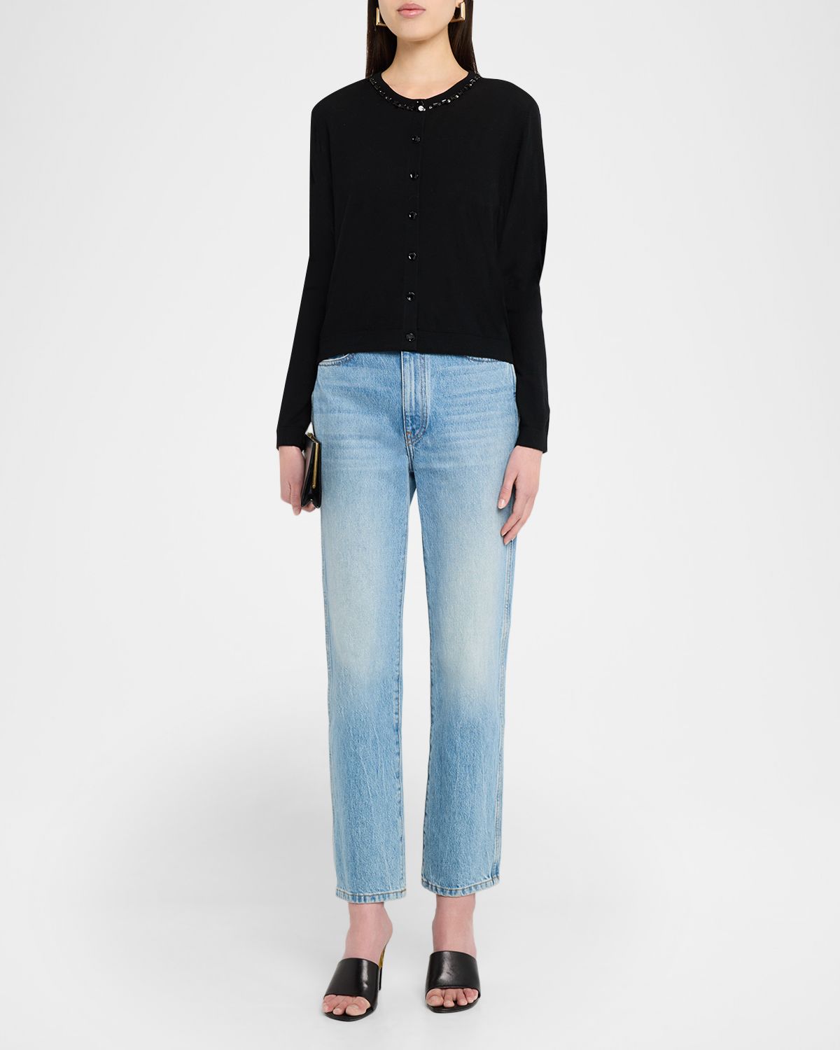 Jason Wu Collection Beaded Satin-Back Wool Cardigan | Thumbnail 5 Jason Wu Collection Beaded Satin-Back Wool Cardigan | Thumbnail 5