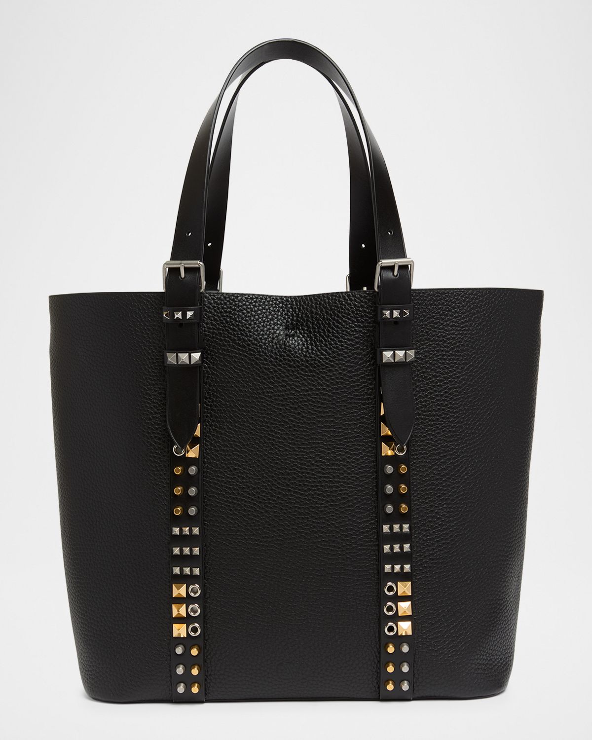 Valentino Garavani Men 's Rockstud Grainy Calfskin Medium Tote Bag