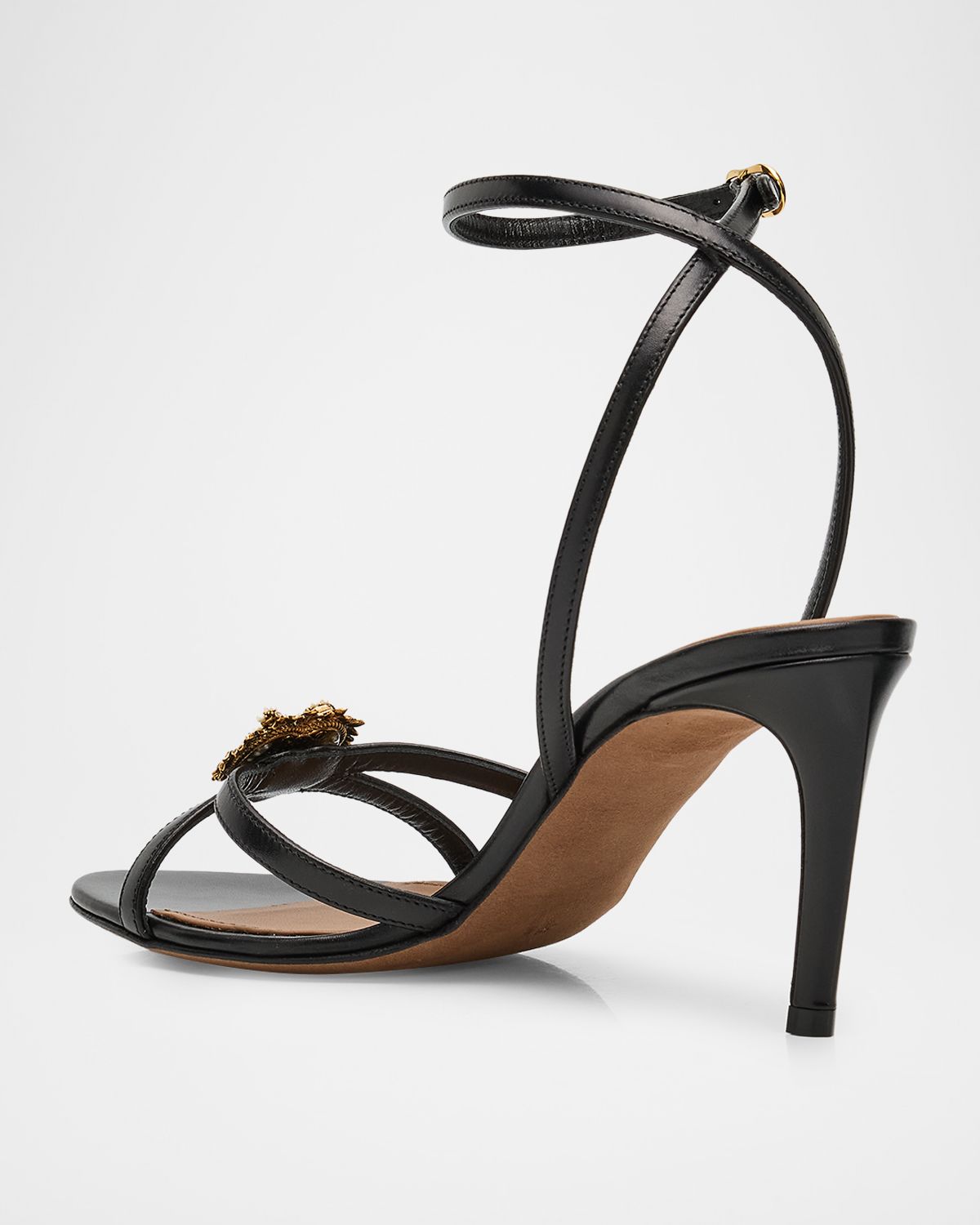 Dolce & Gabbana 75mm DG Heart Leather Sandals